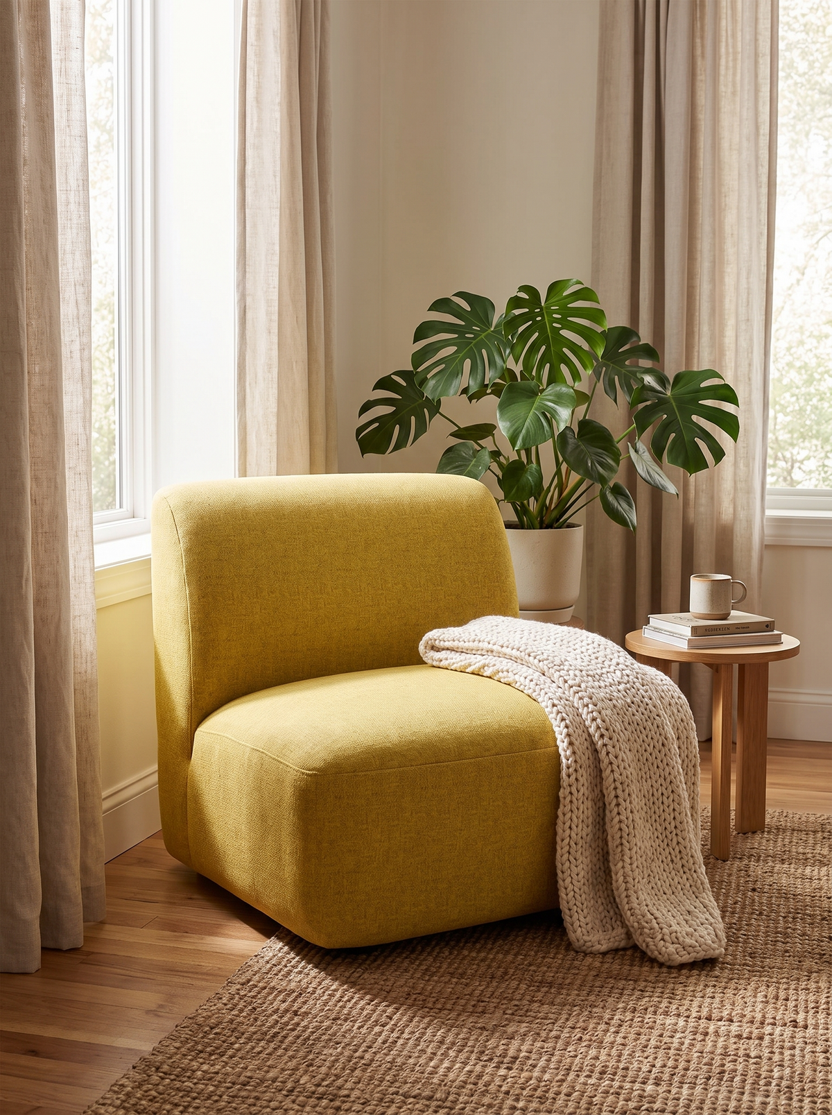Modular Armless 1 Seater Sofa PETALS petal curves lifestyle