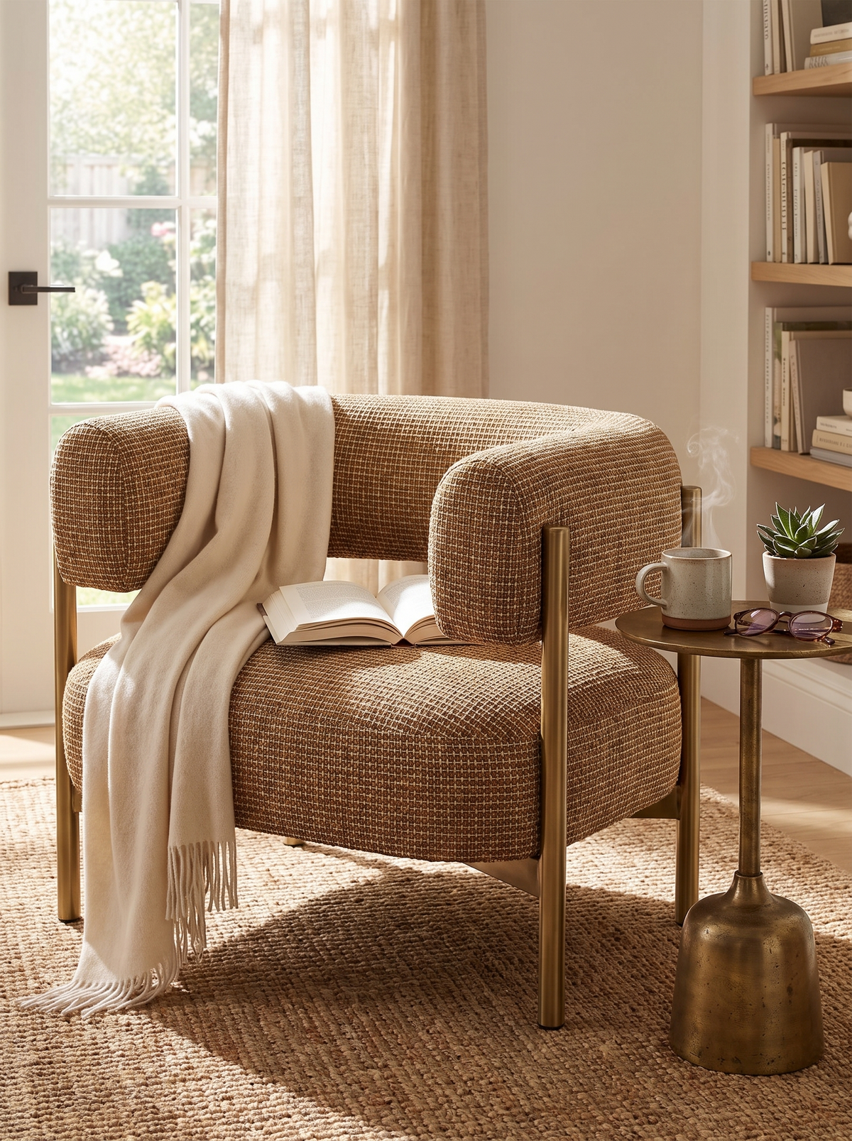 CINI sofa gold steel frame lifestyle