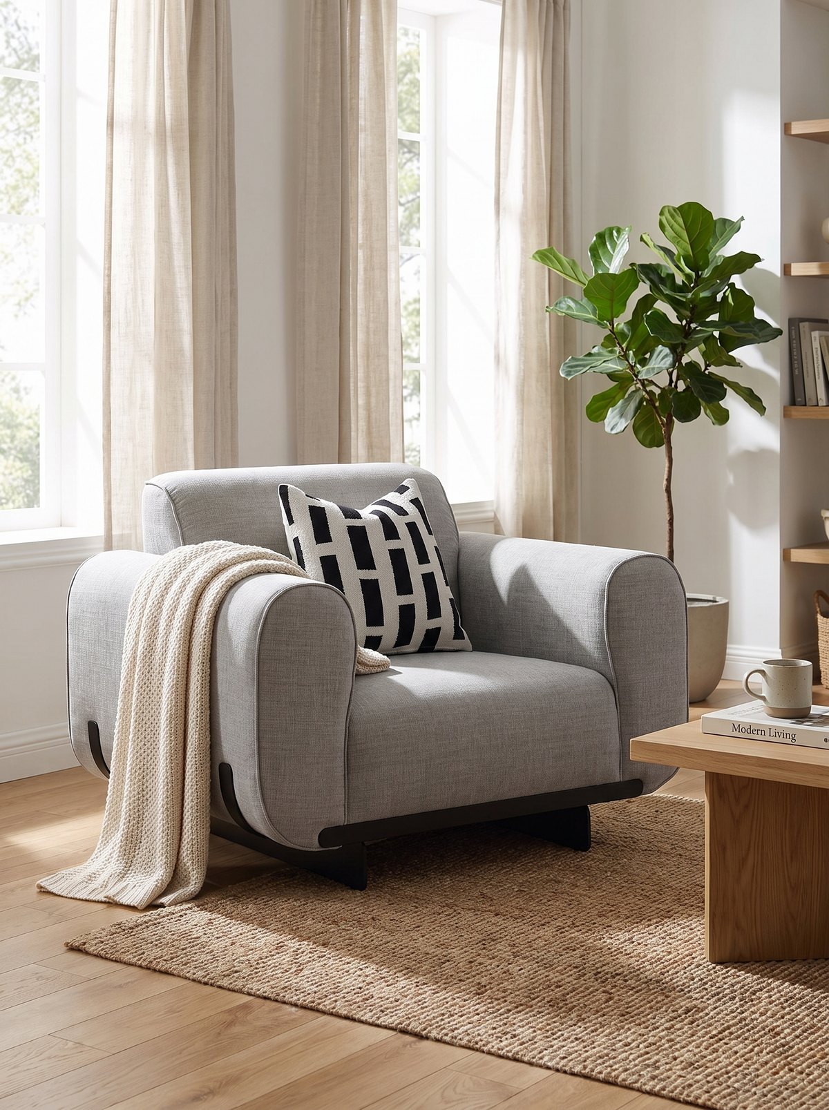 GRIDDY sofa clean lines lifestyle