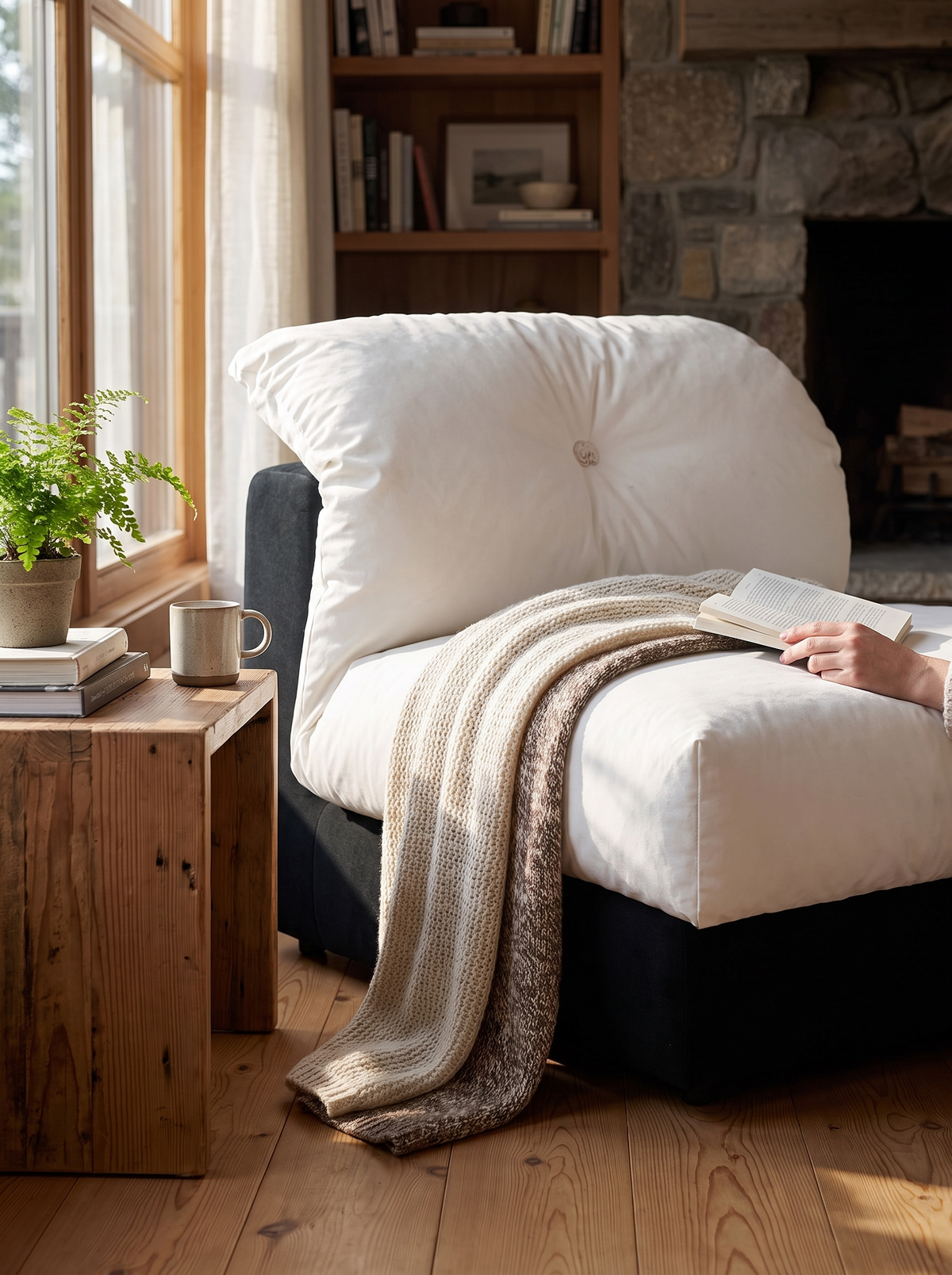 CAMELLIA sofa larch frame lifestyle