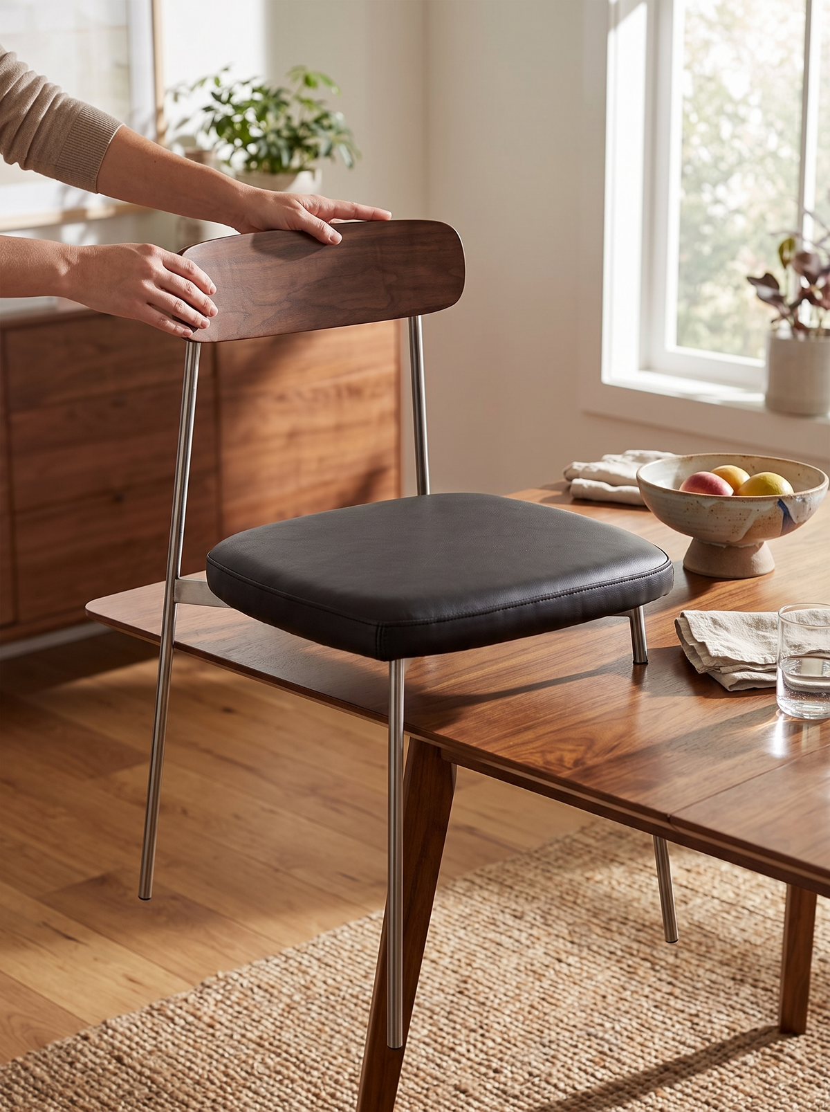 WIENER walnut dining chair walnut wood lifestyle