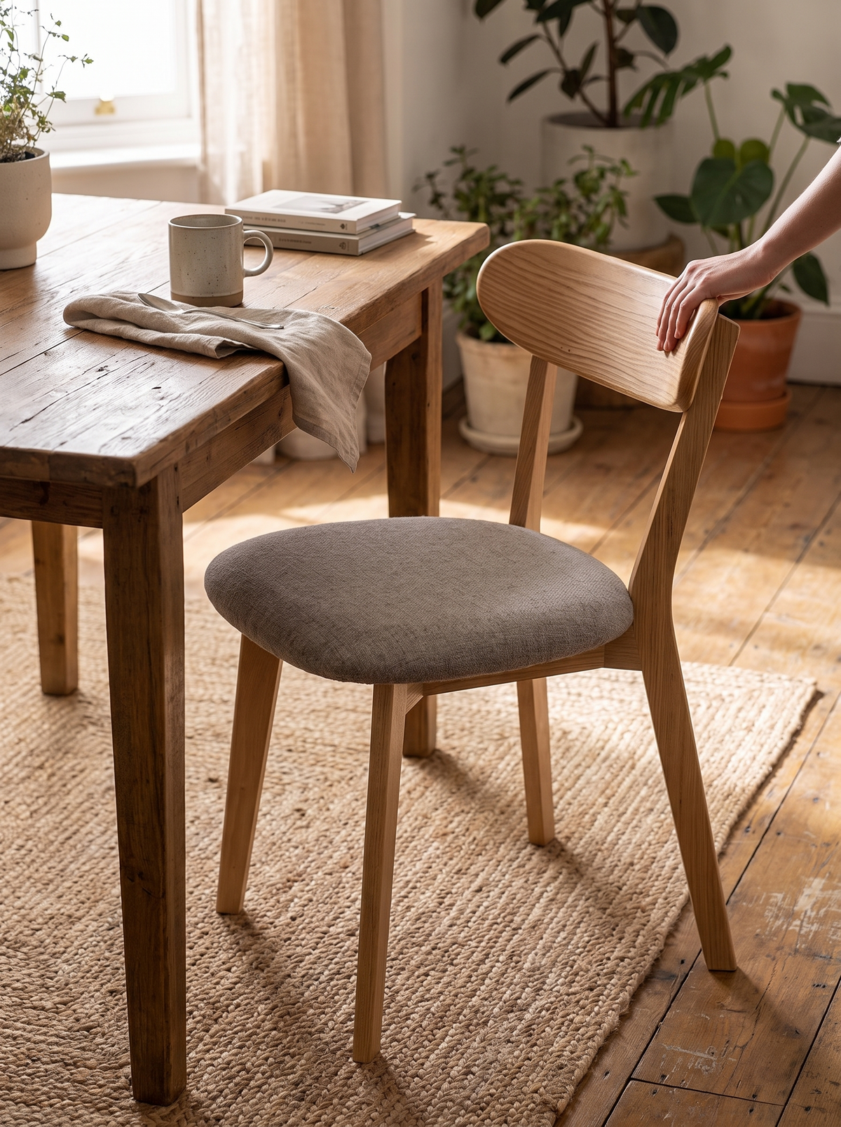 BREEZE dining chair removable cover lifestyle