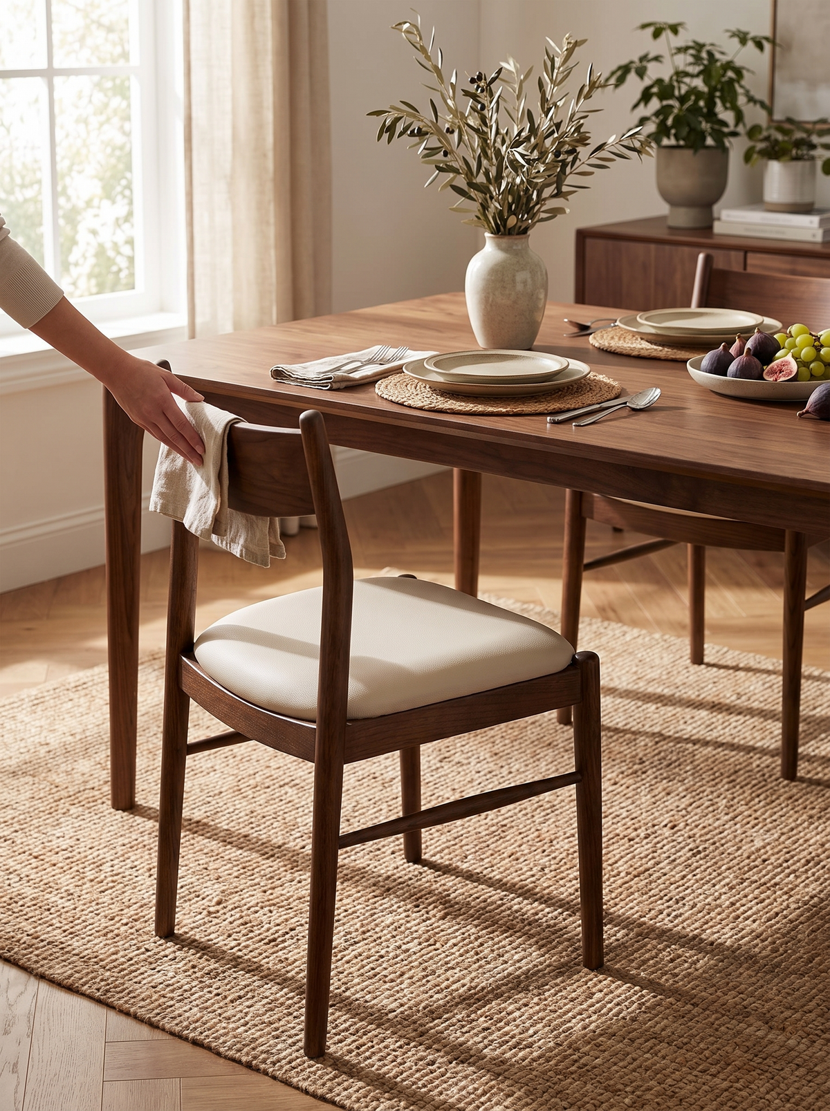 PUREA dining chair walnut elegance lifestyle