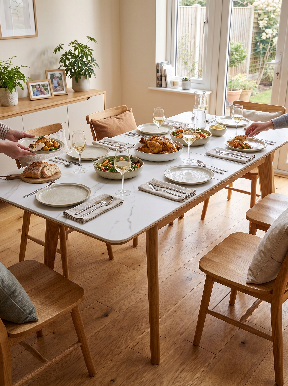 SHIFT extendable table expanded lifestyle