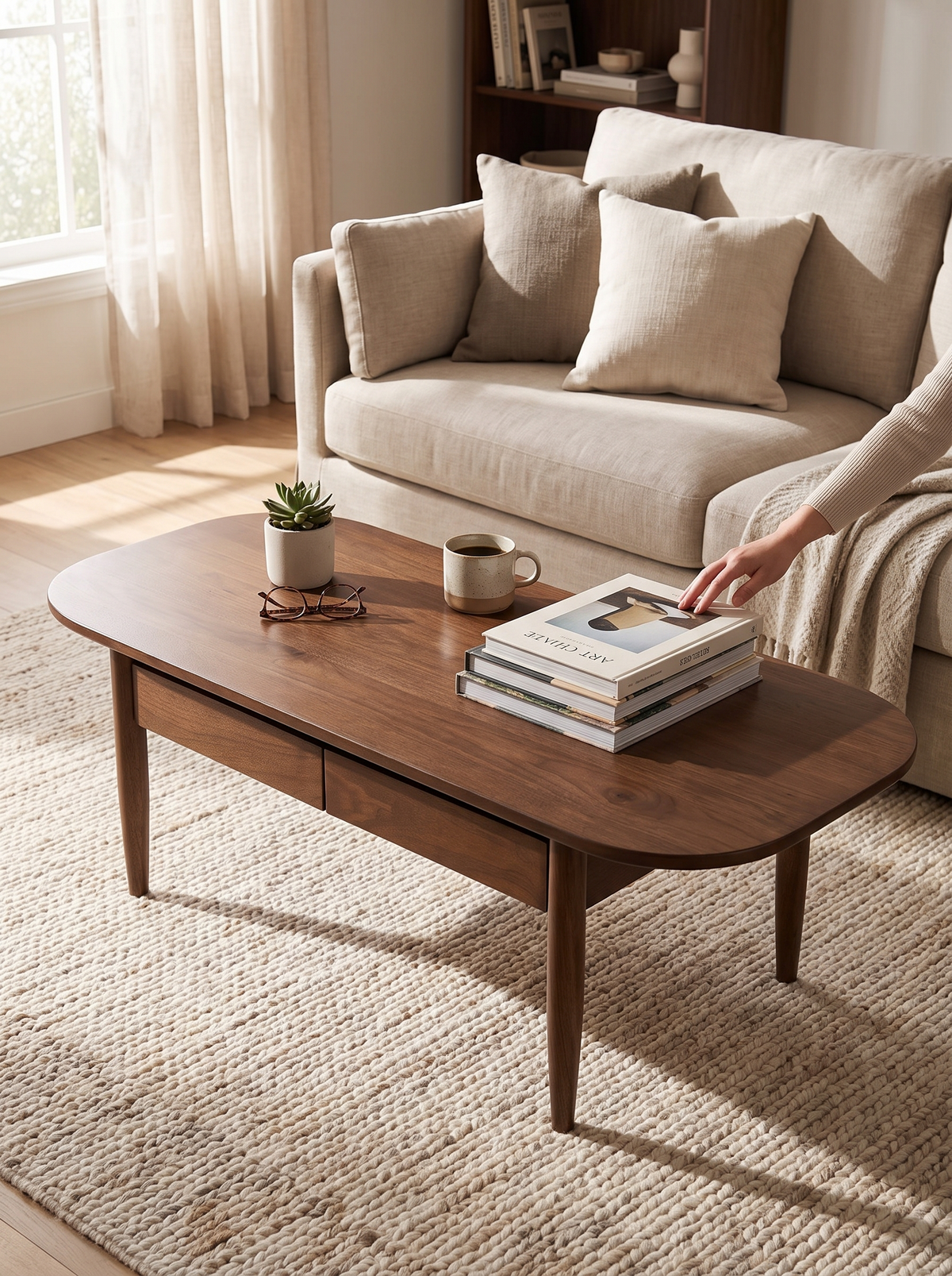 VISTA coffee table spacious top lifestyle
