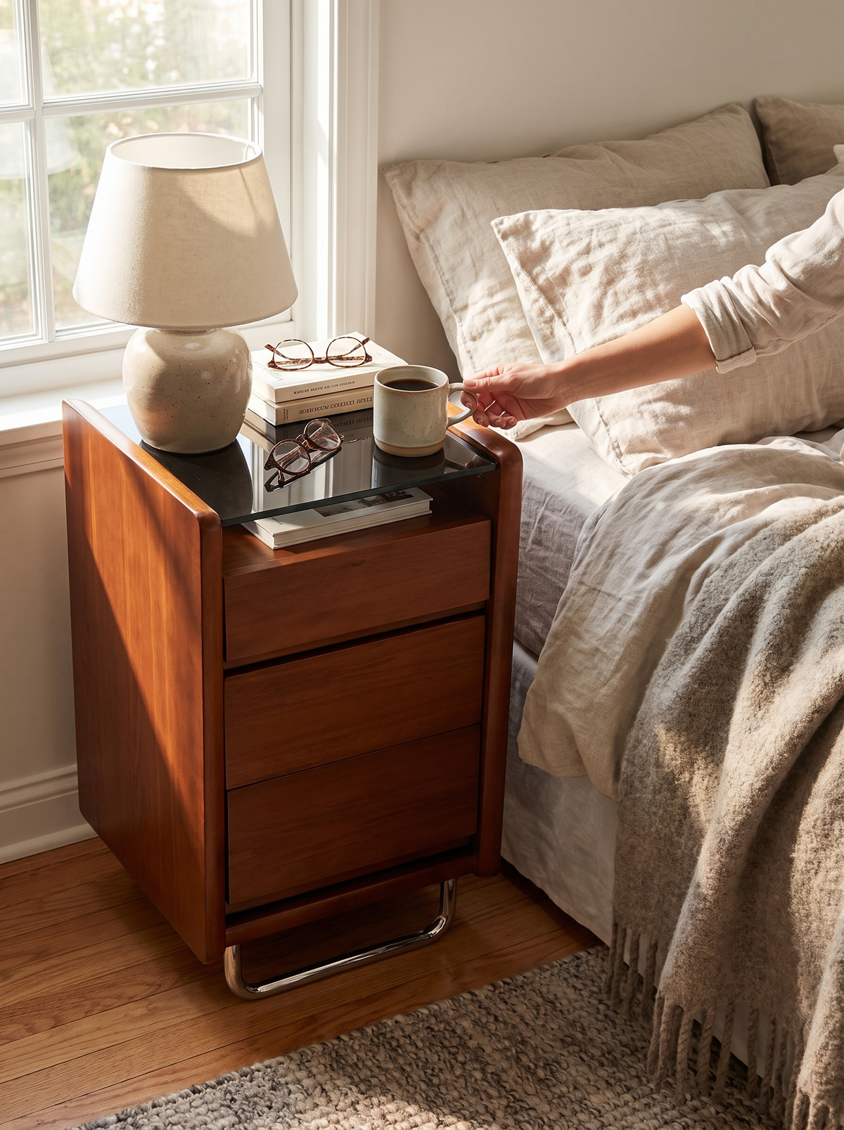 SITA side table glass top lifestyle