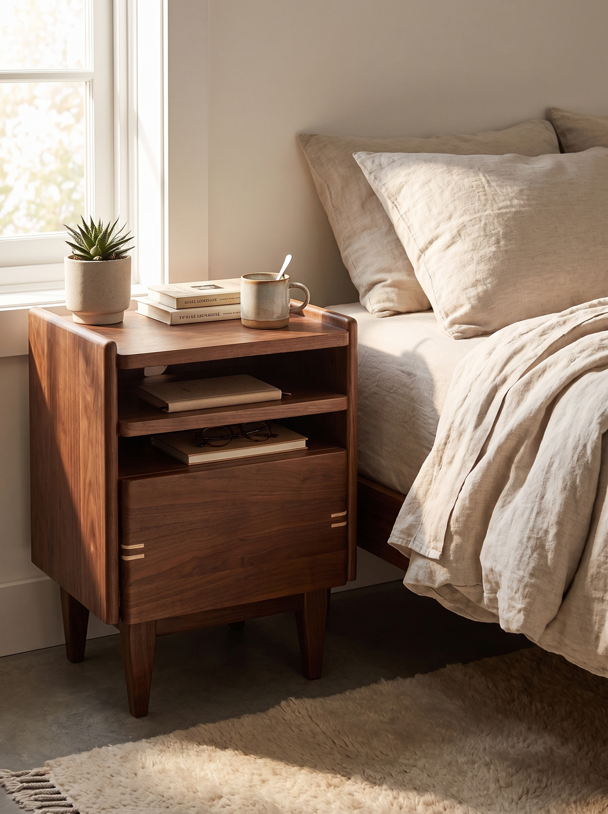 DUSK side table in a quiet corner