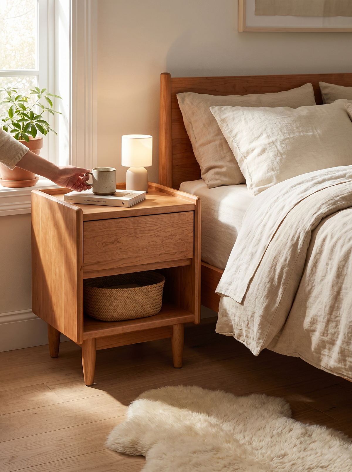 VISTA cherry side table nordic lines