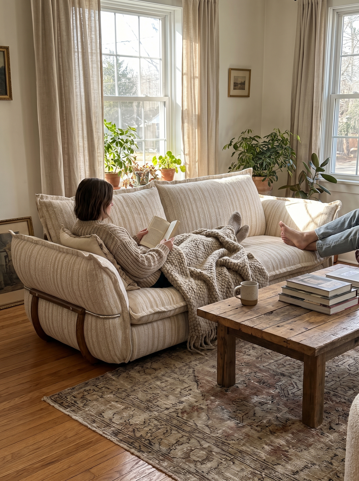 CIRCLE sofa rounded arms and deep seat
