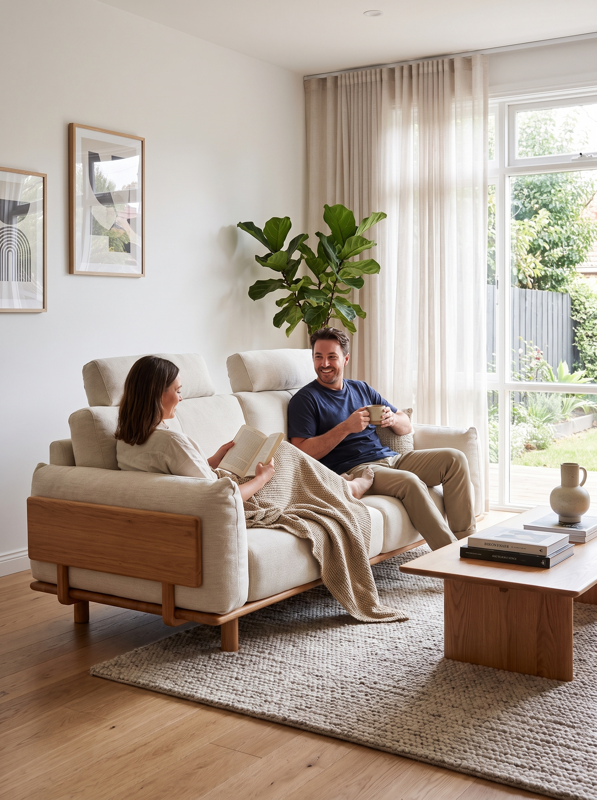 BESSEN scandinavian mixed weave sofa