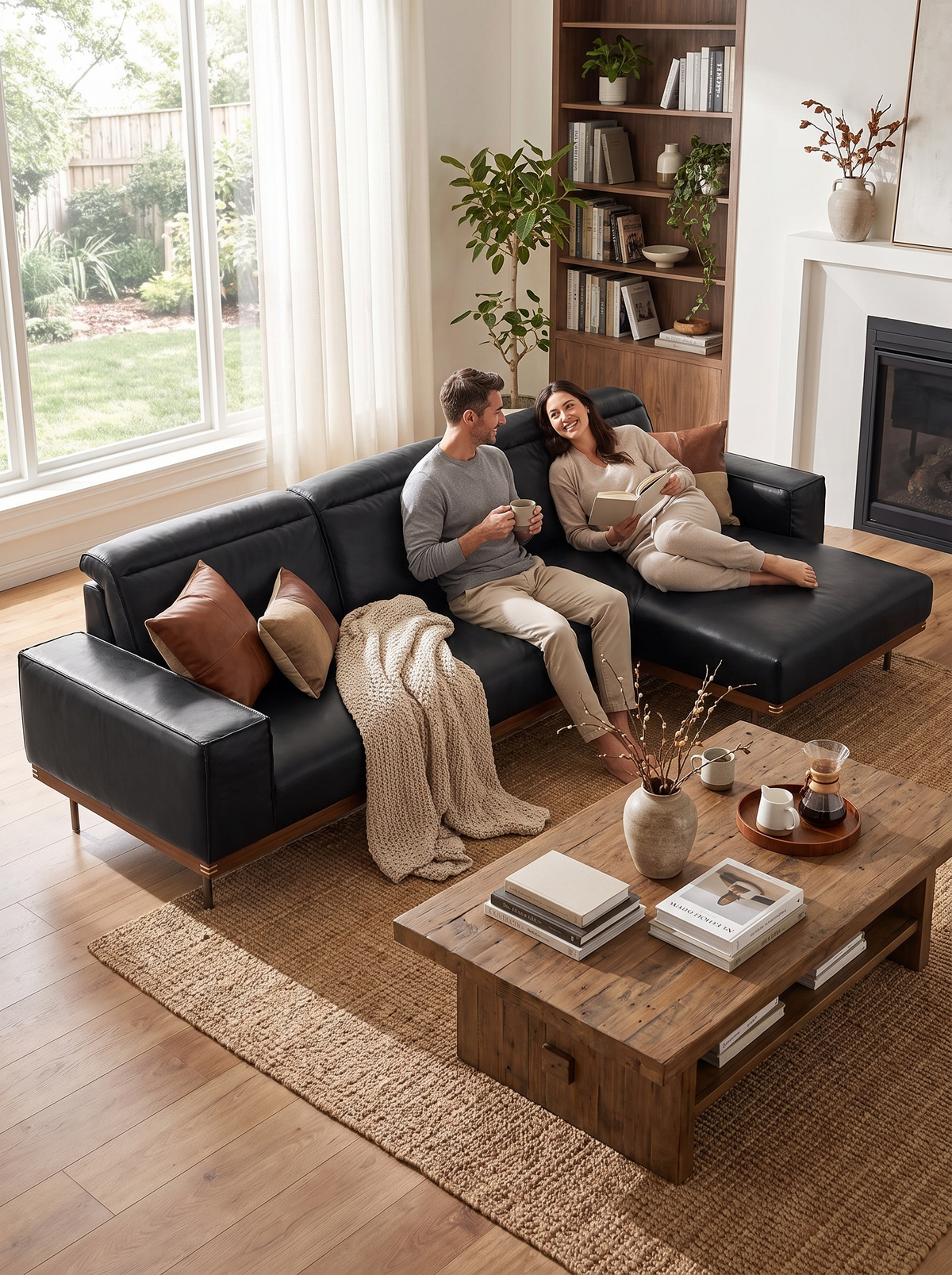 RIVER L shape sofa seating a group