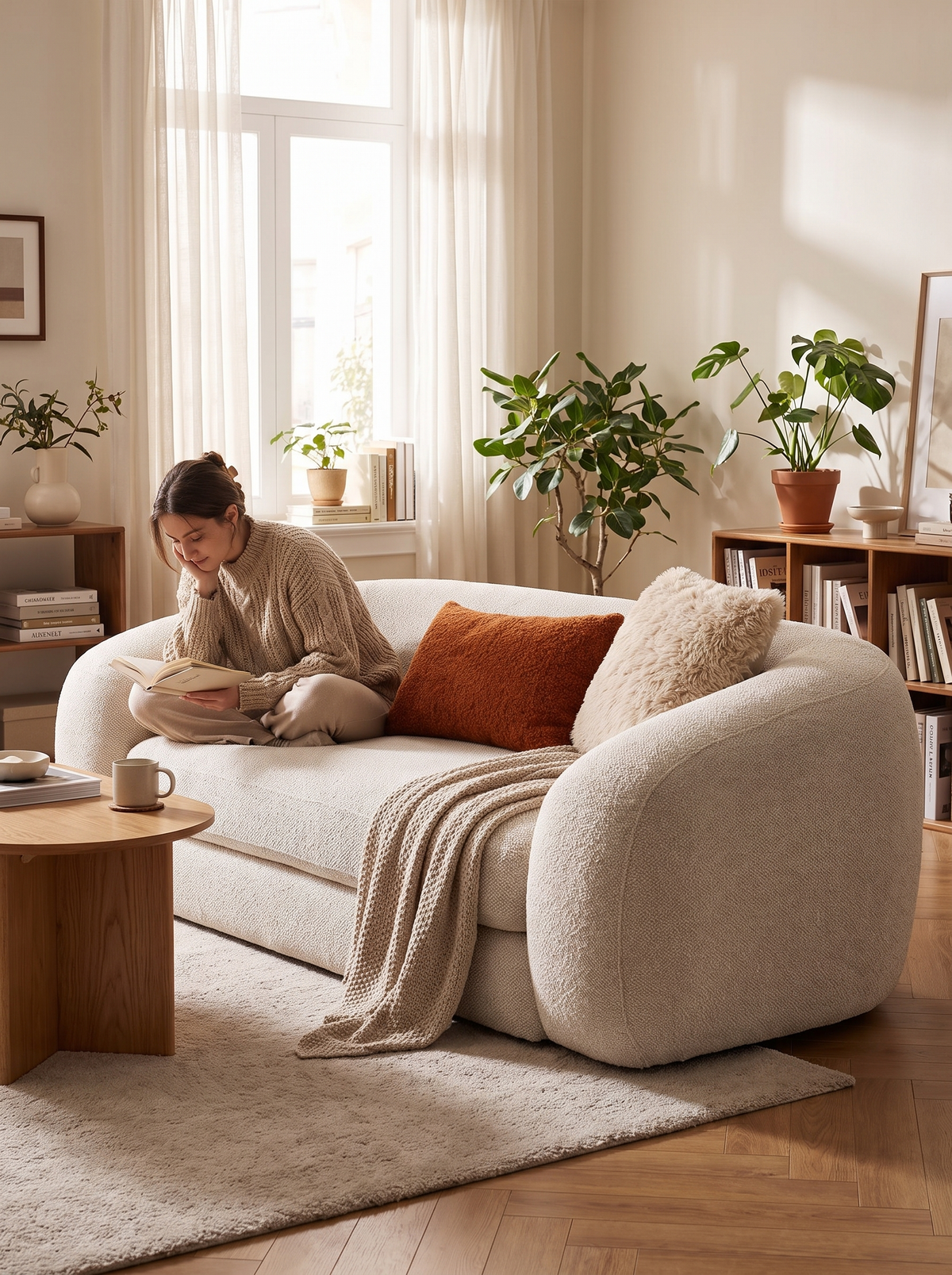 CURLY small sofa with character