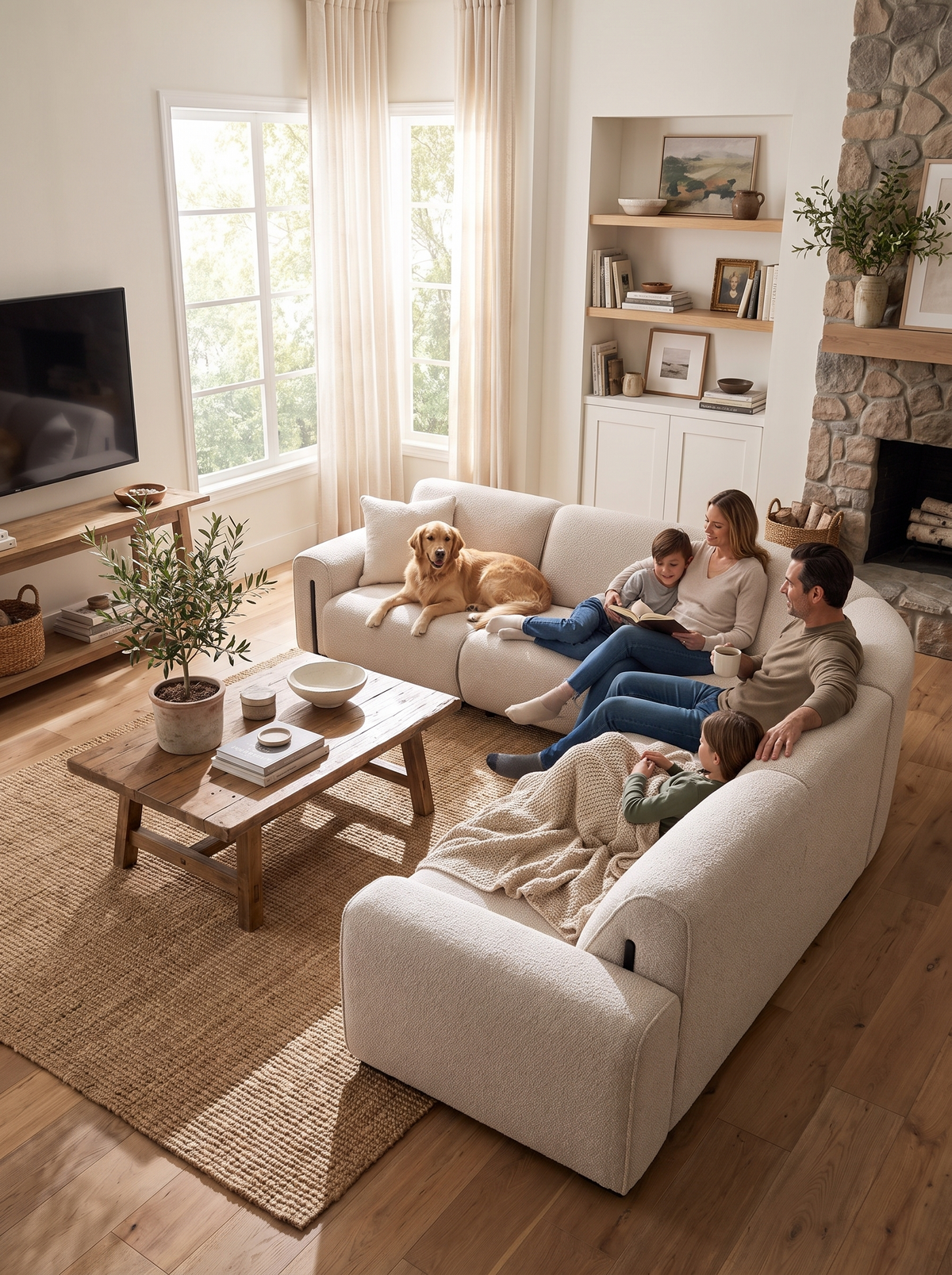 COLLE sectional seating a group