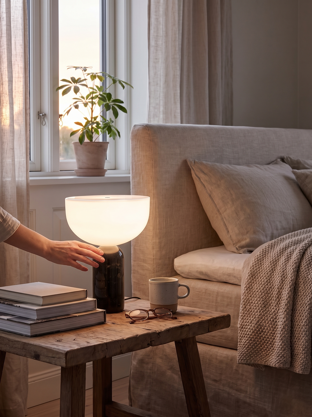 Carrara lamp marble base