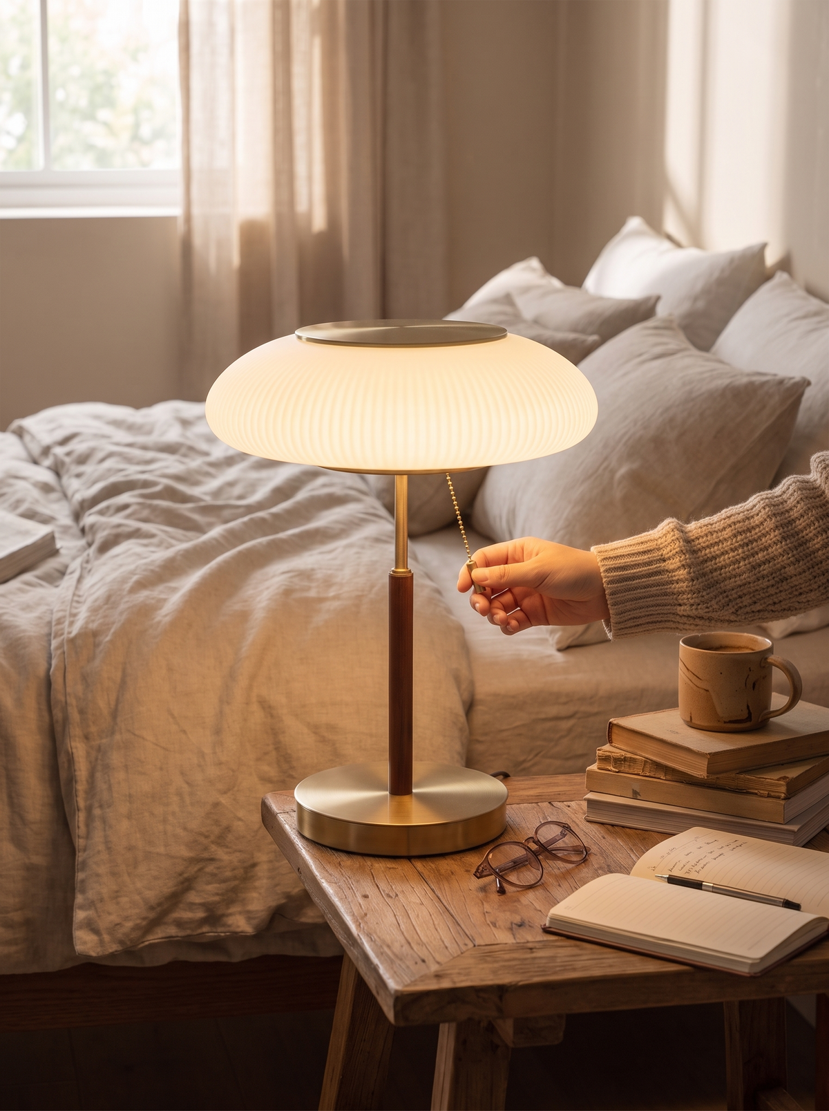 Cassandra Sleek slim lamp on a table