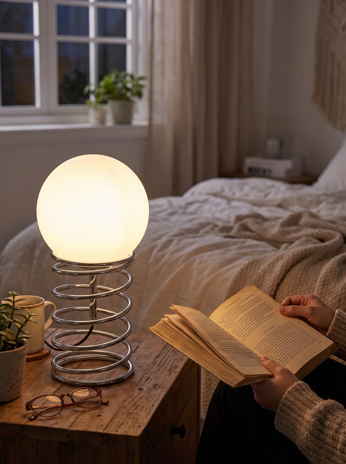 Chippendale lamp as a reading light