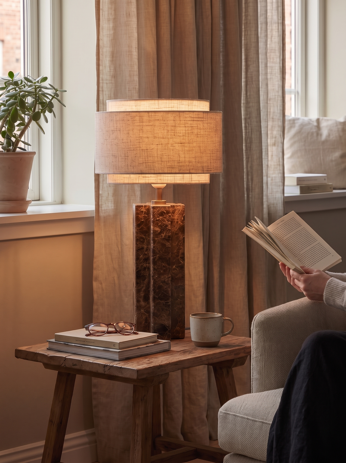 Danish marble lamp unique veining