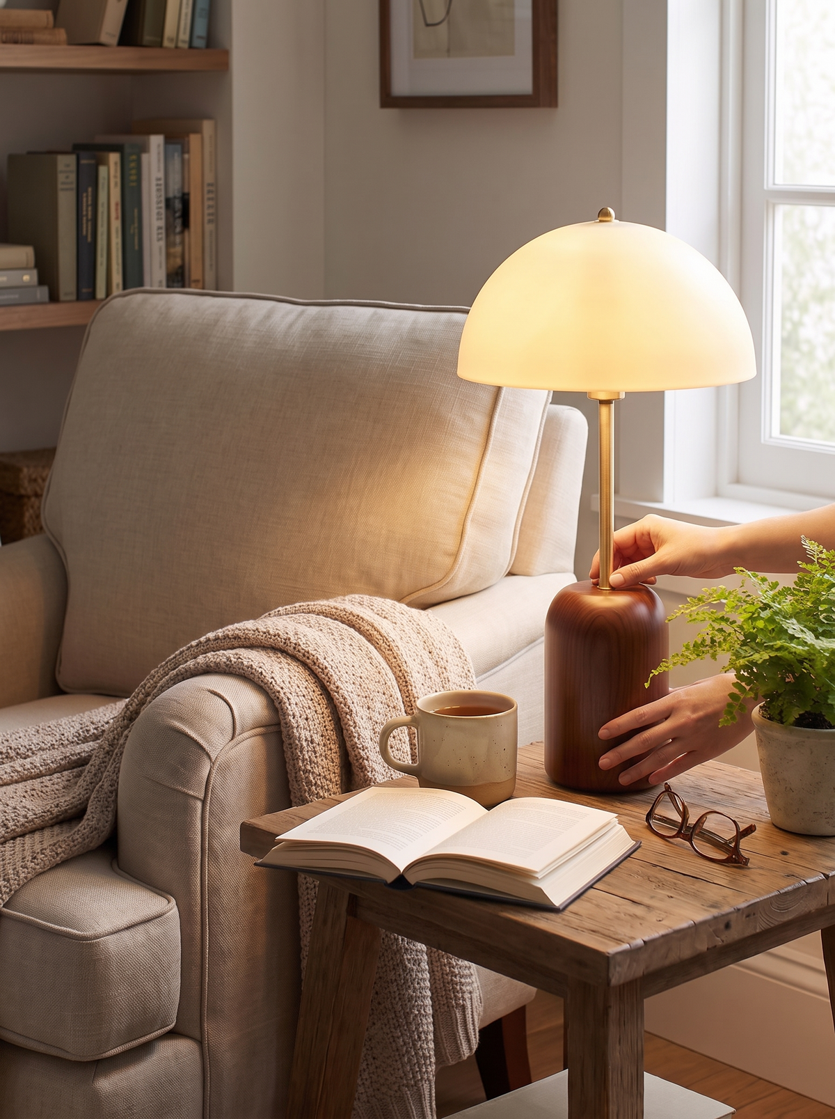 Delphi lamp softened light