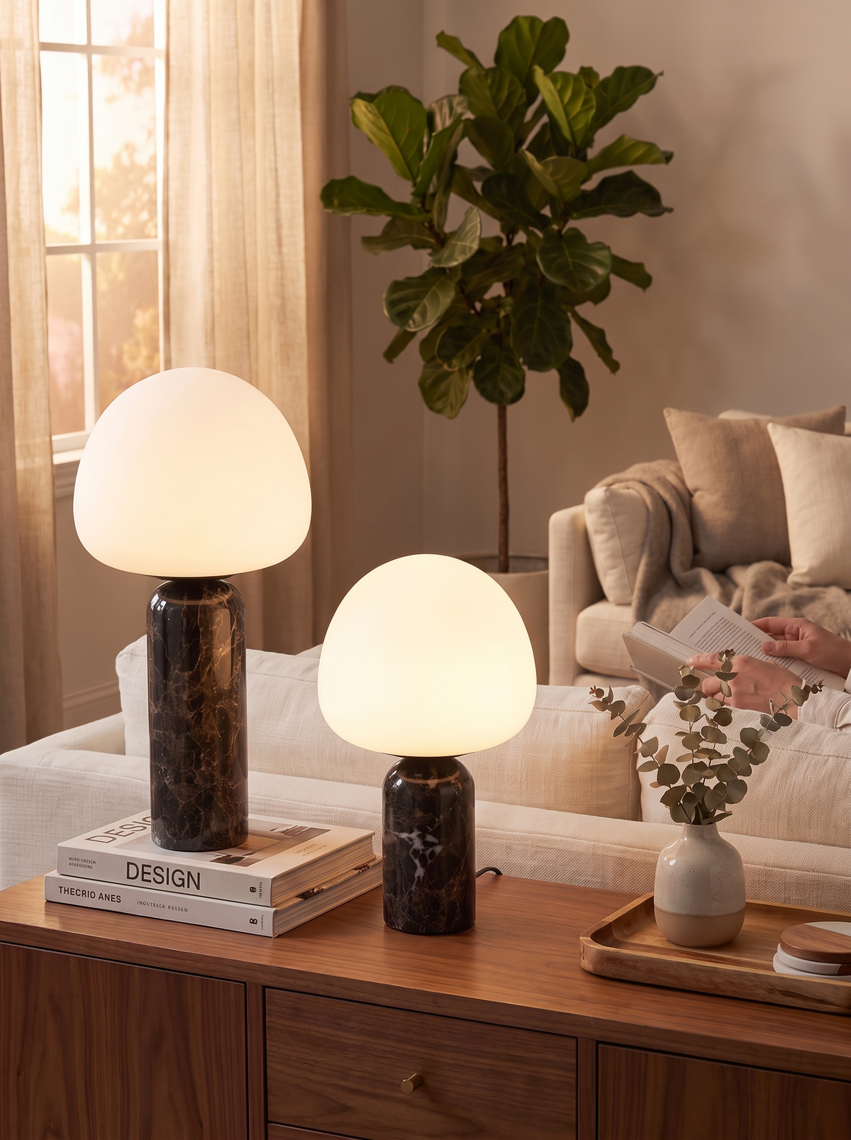 Donna lamp solid weighted base