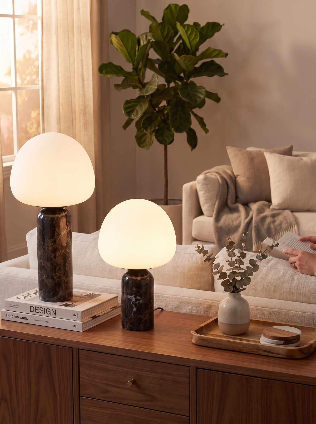 Donna lamp generous shade