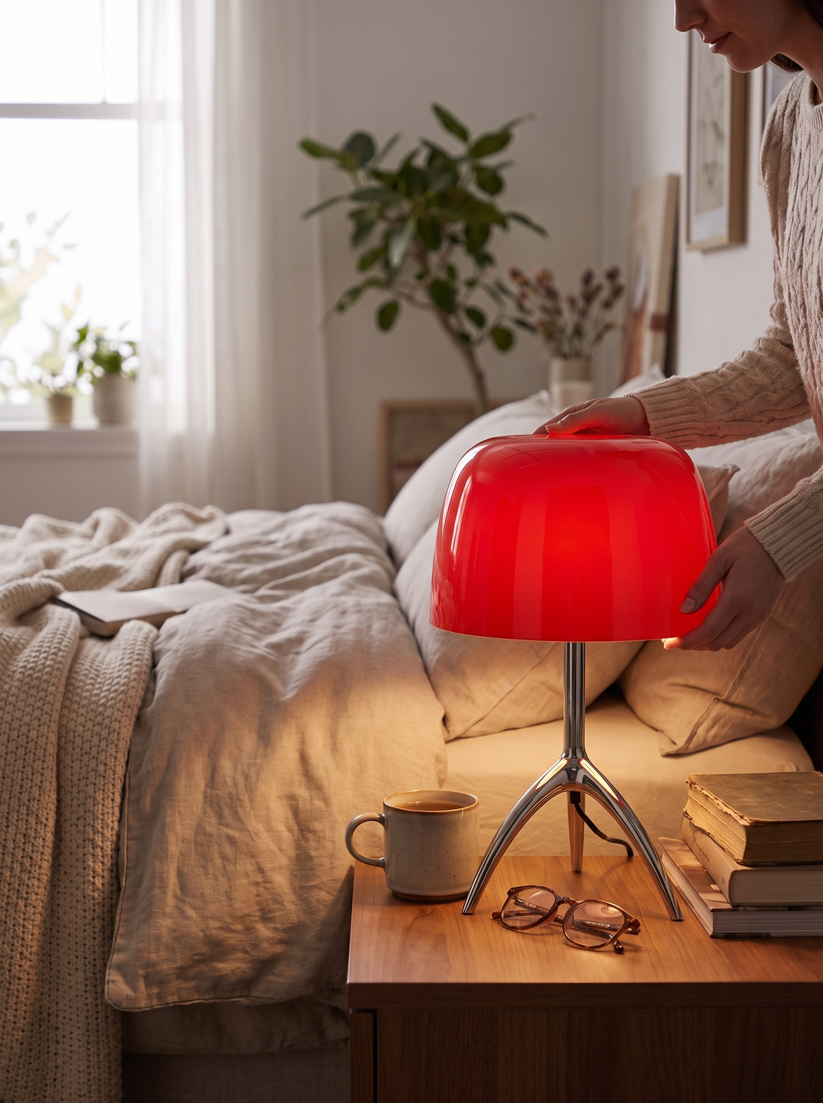Fiorenza lamp light held in glass
