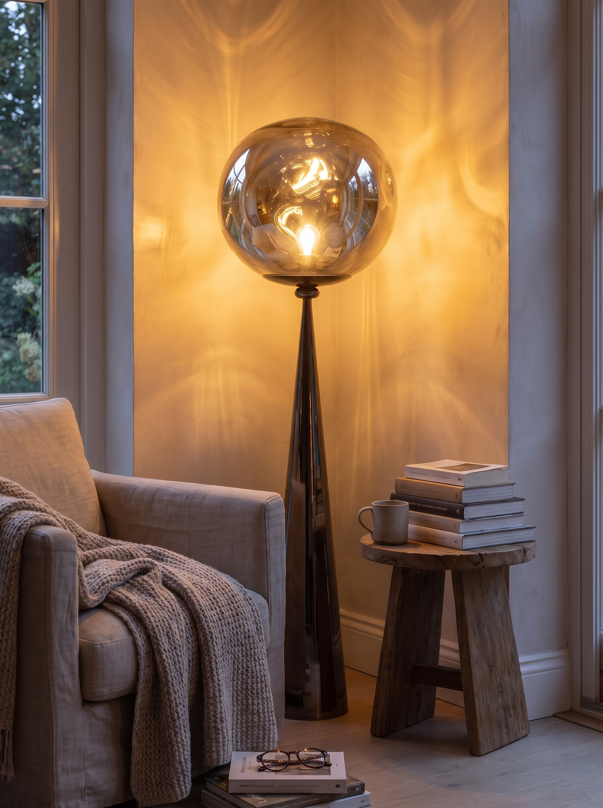 Freya lava floor lamp texture