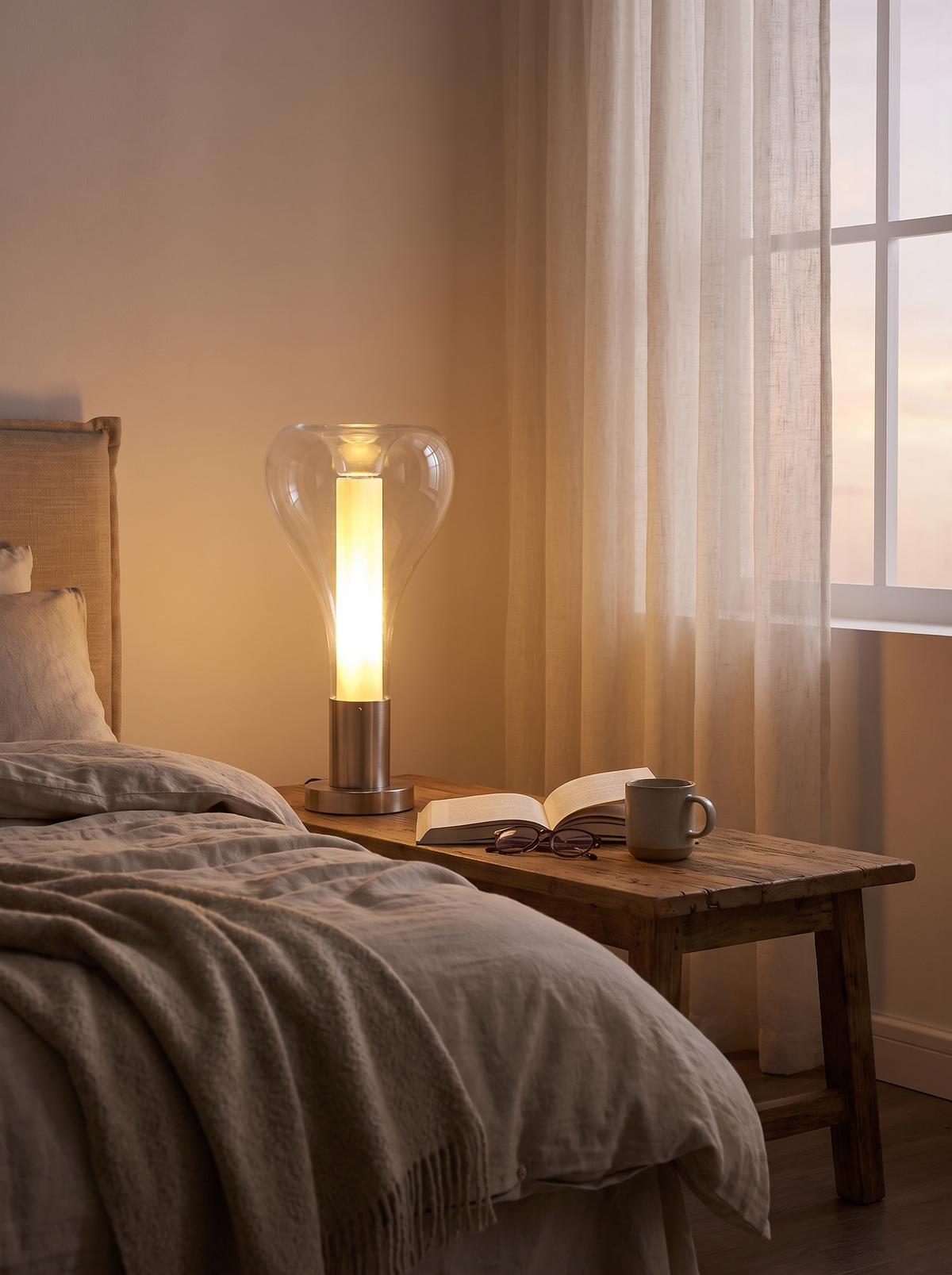 Lava lamp fingerprint resistant finish