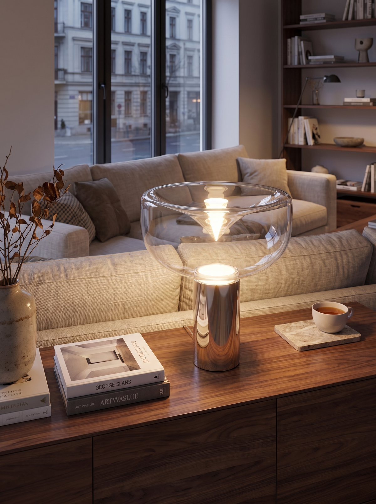 Maloi glass lamp depth