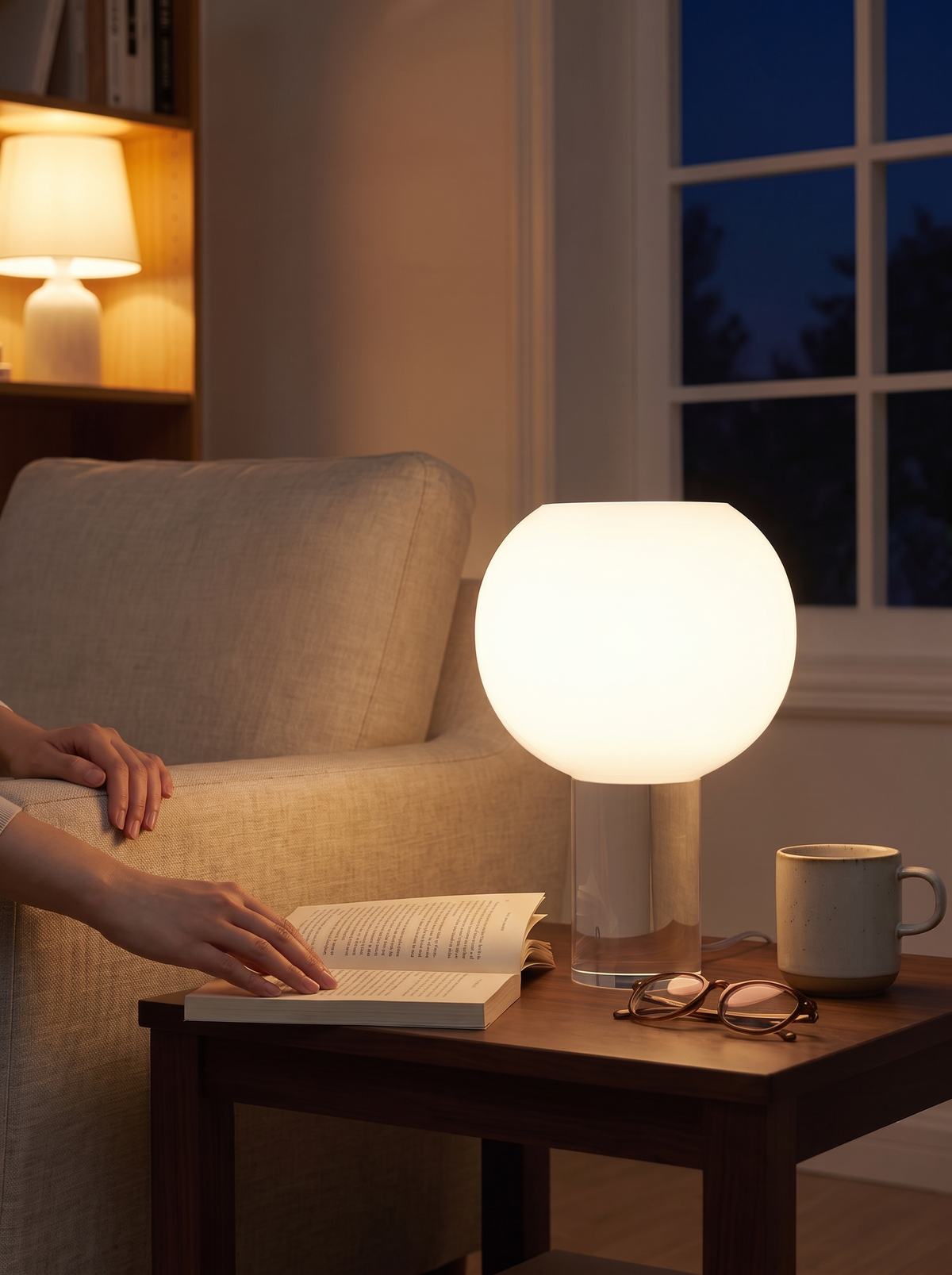 Oceane Glass Table Lamp lifestyle 2