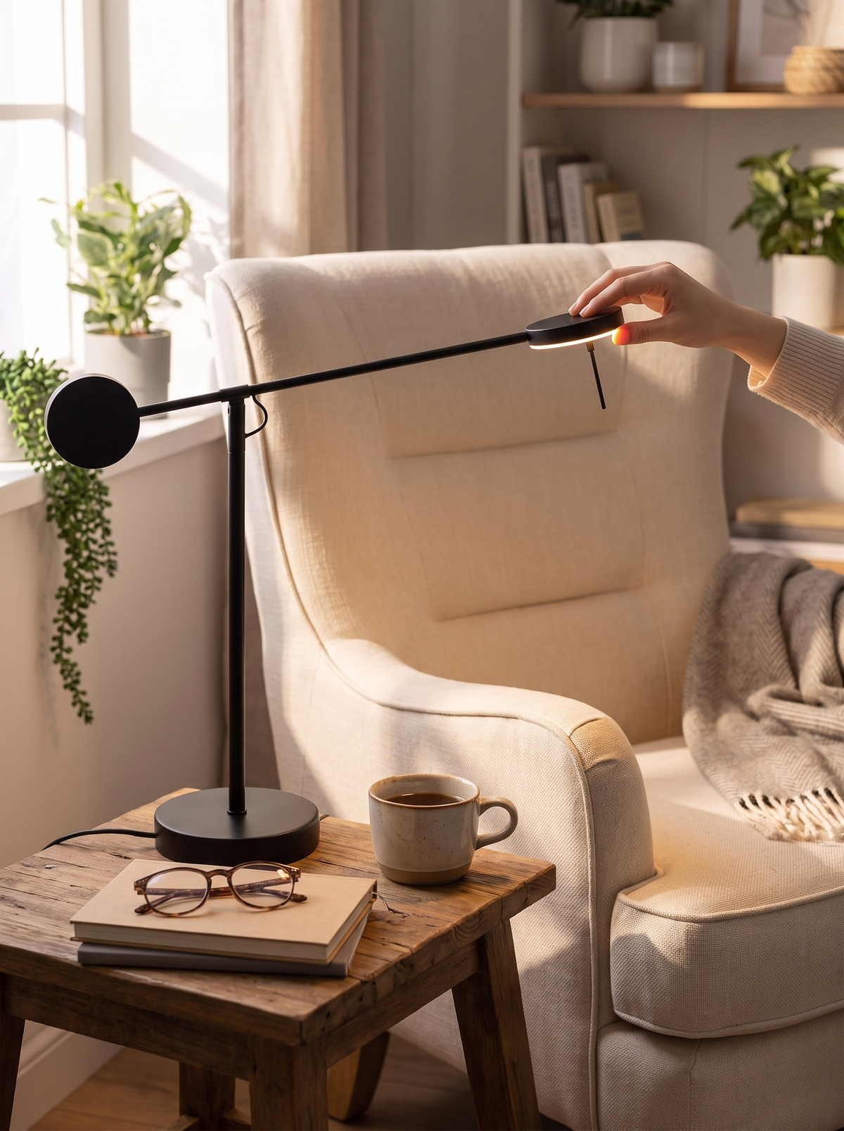 Raquel Table and Floor Lamp lifestyle 2