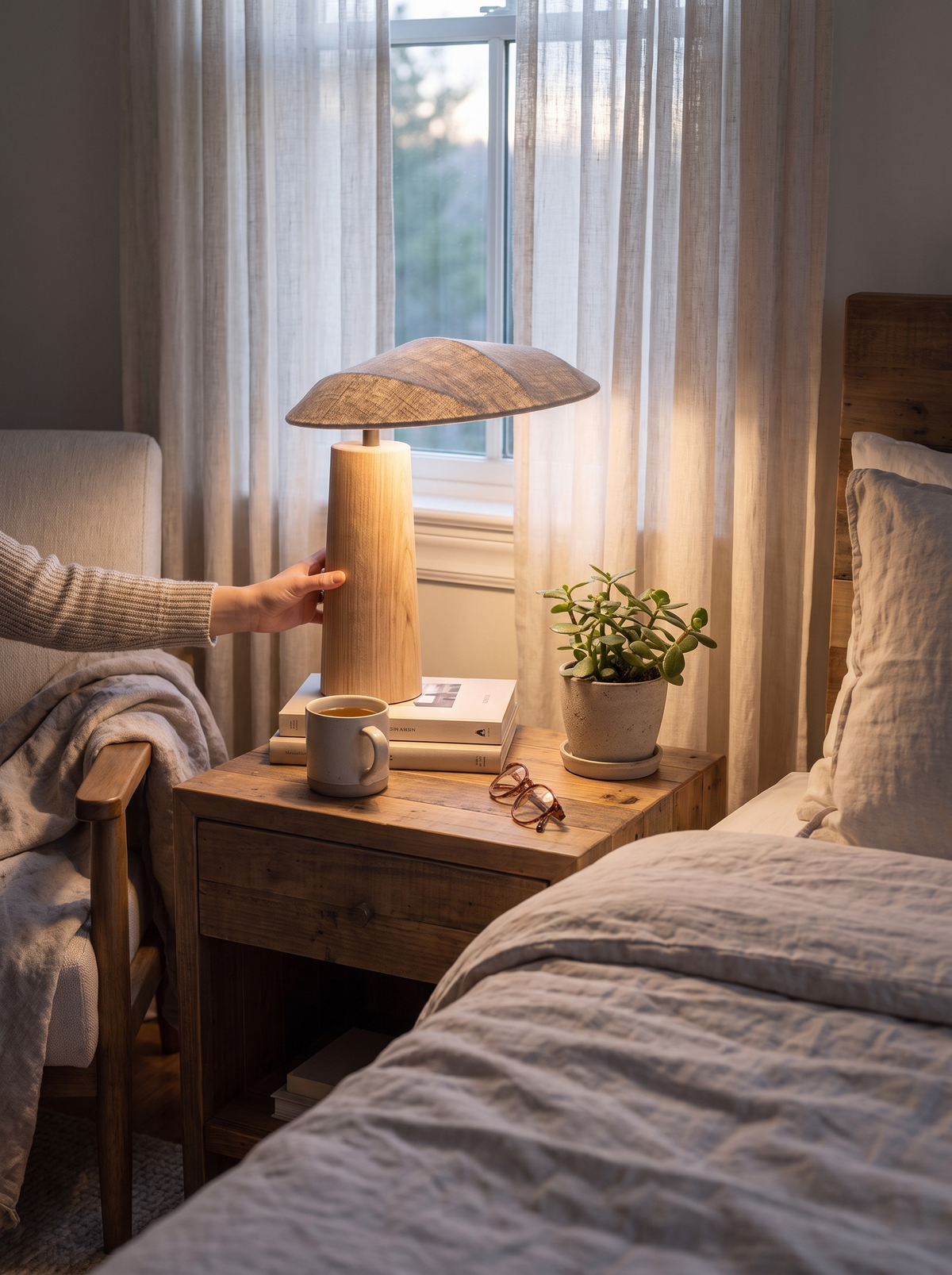 Sakura Solid Wood Table Lamp lifestyle 1