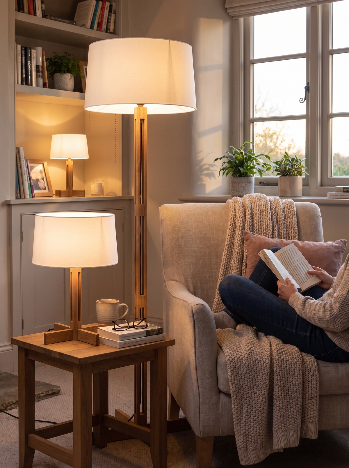 Salome Table and Floor Lamp lifestyle 2