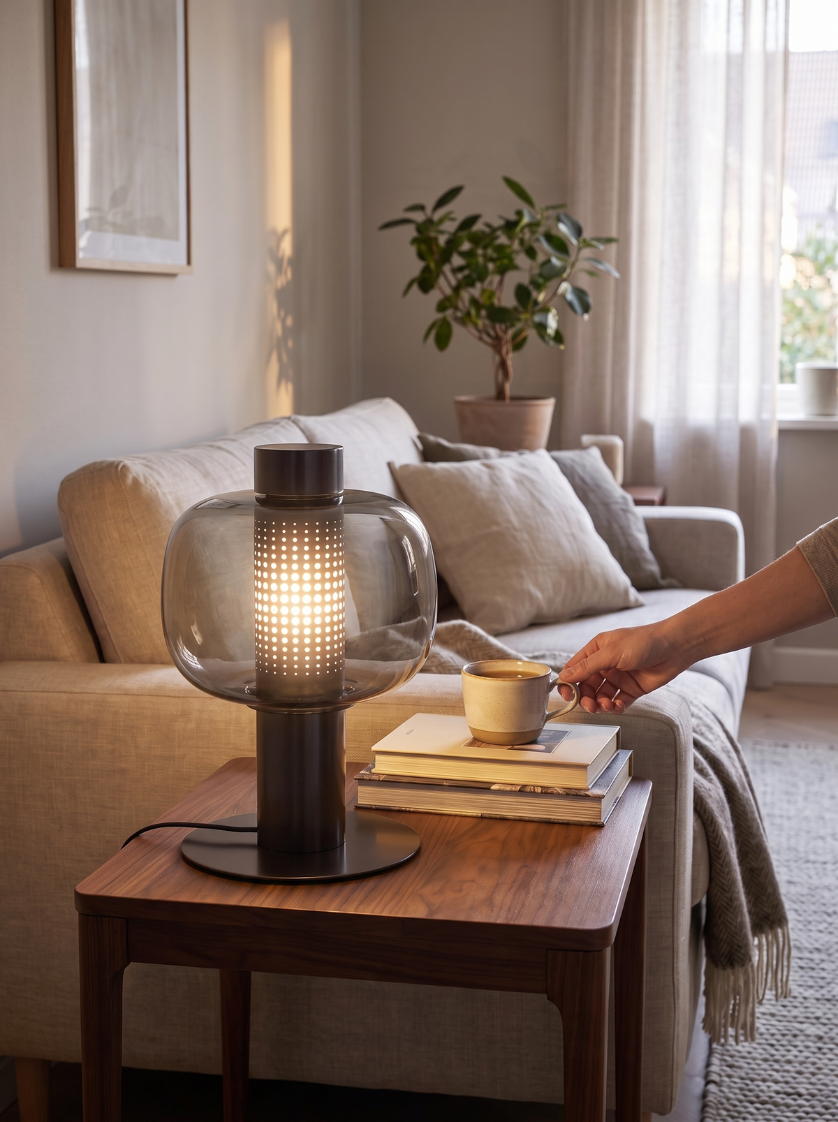 Sofia Glass Table Lamp lifestyle 3