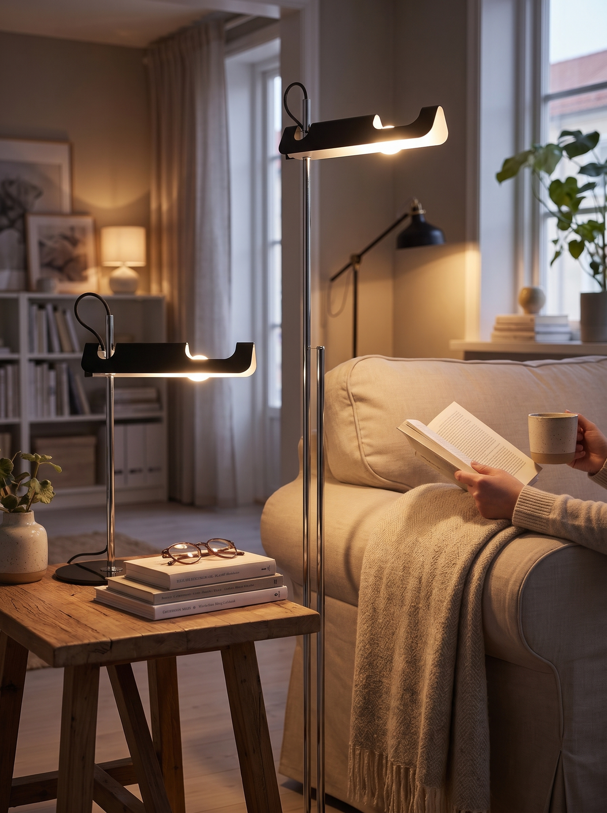 Vita Moderna Table and Floor Lamp lifestyle 2