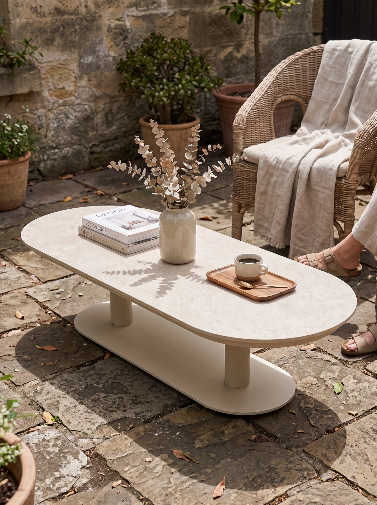 Silverado Dune Aluminum Coffee Table lifestyle 3