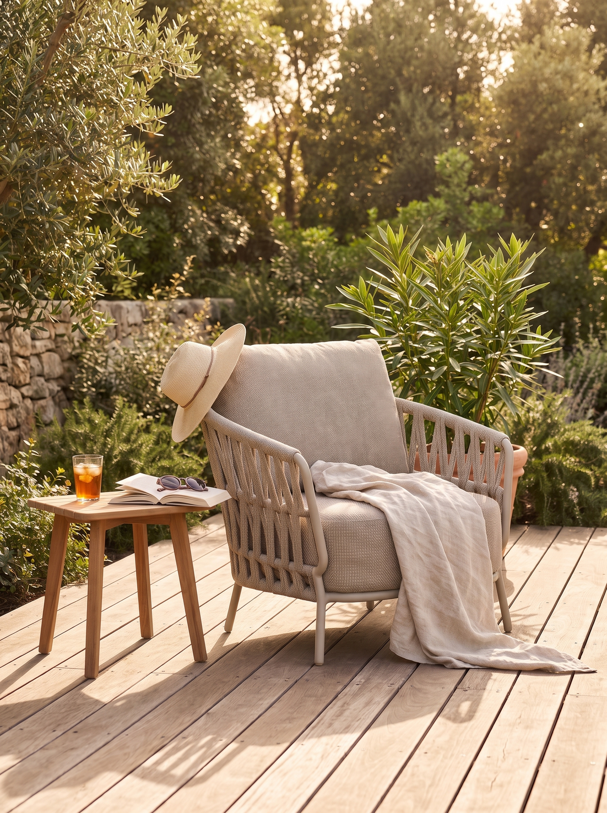 Silverado Dune Aluminum Lounge Chair lifestyle 1