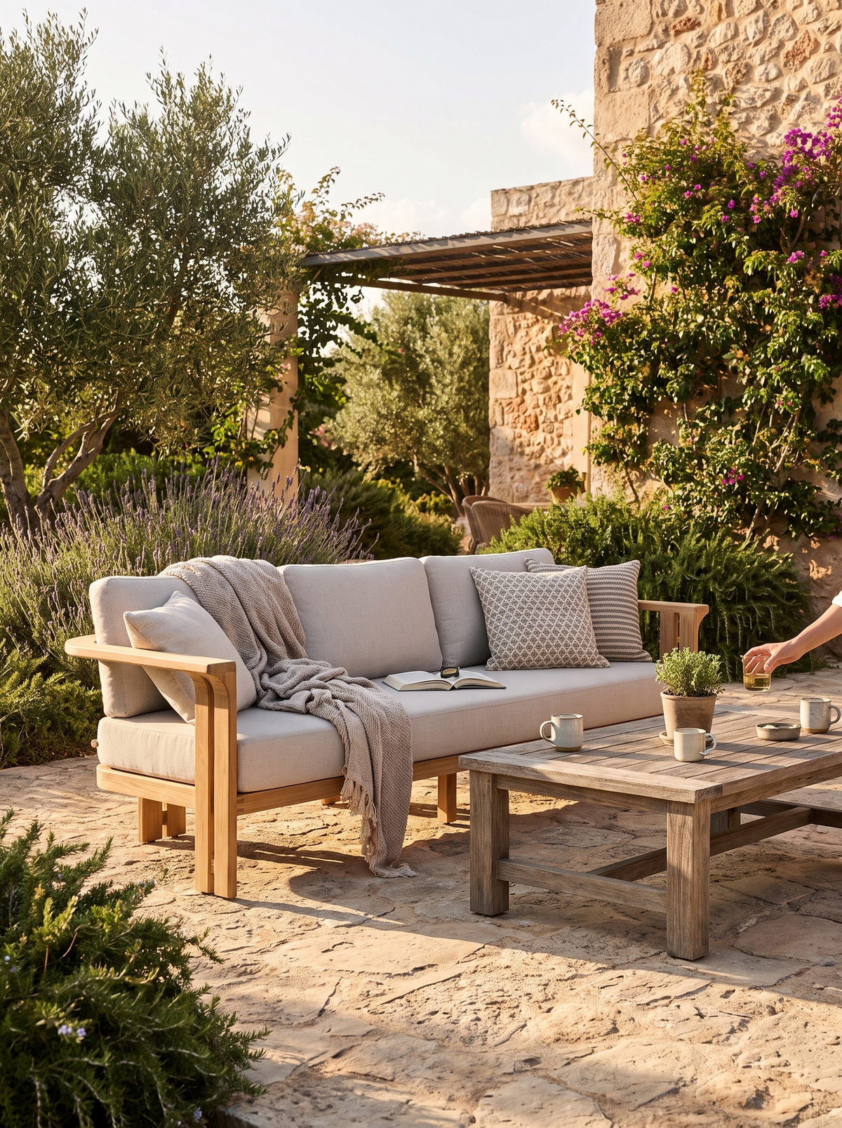 Ojai Teak Sofa lifestyle 3