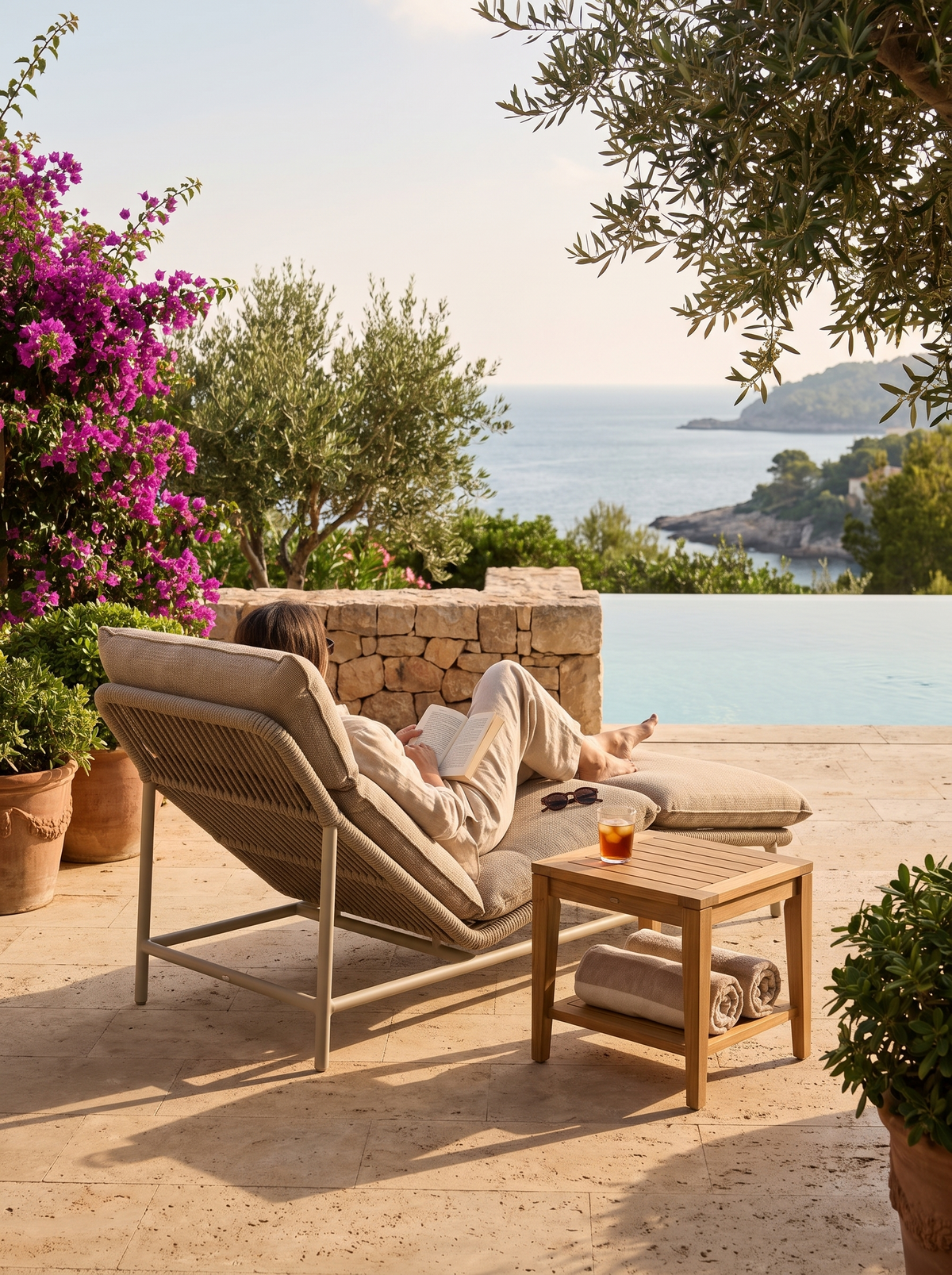 Silverado Dune Aluminum Sun Lounger lifestyle 2