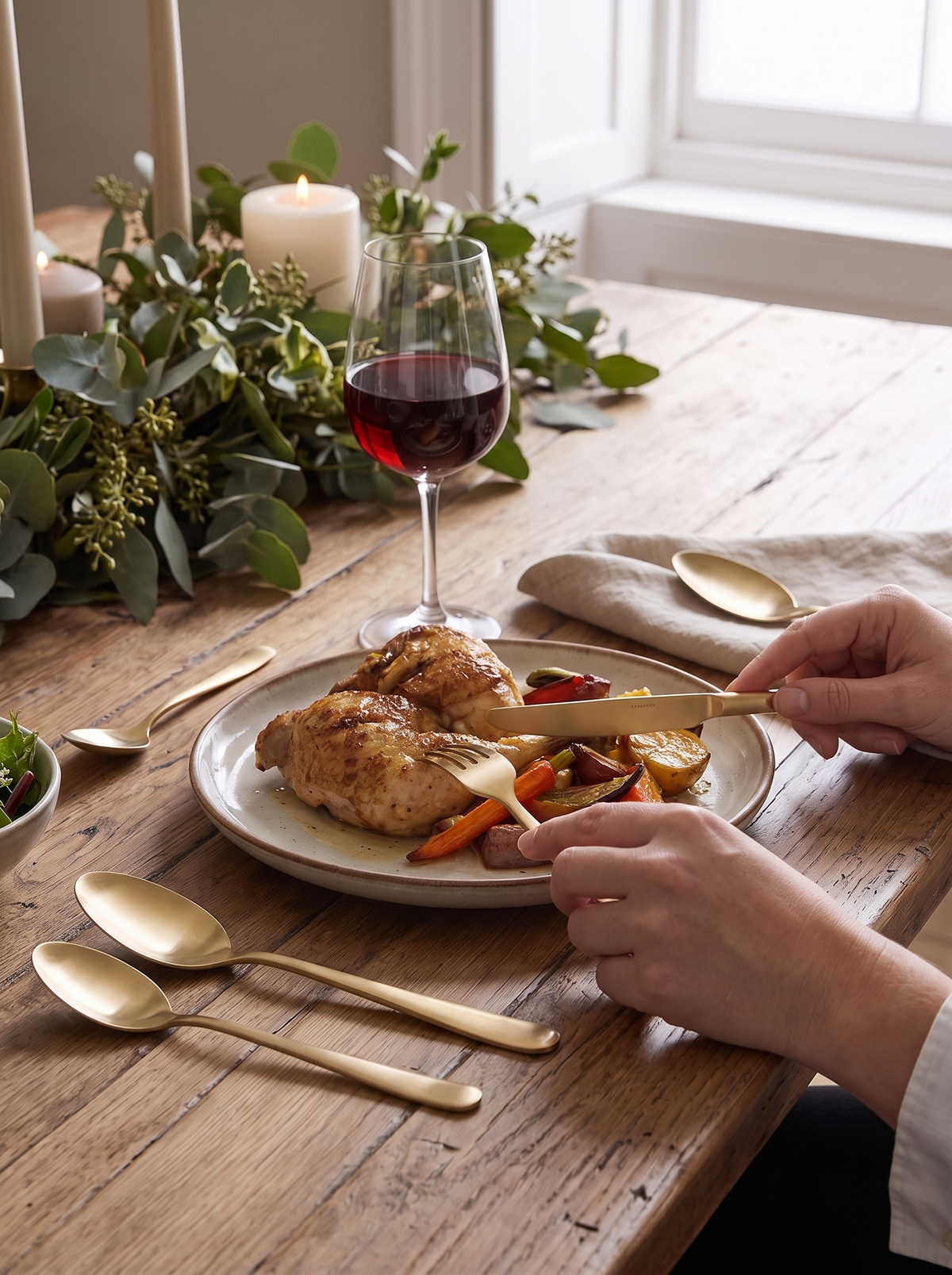 Classic 5 Piece Stainless Steel Place Setting lifestyle 2