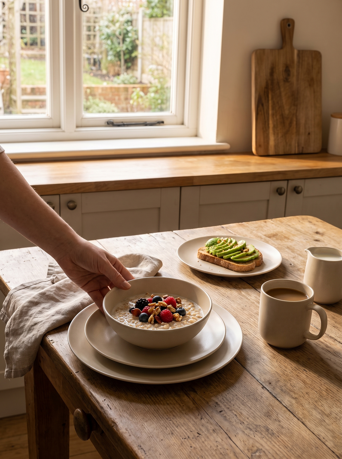 Big Stoneware Plate Set lifestyle 2
