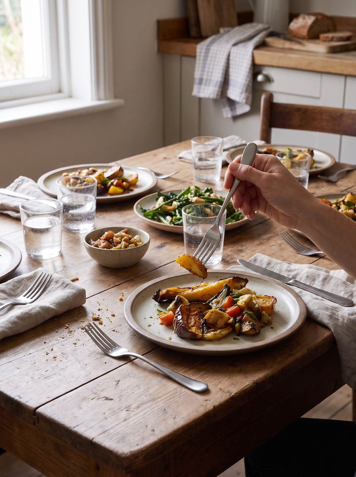 Classic Small Stainless Steel Fork Set lifestyle 3