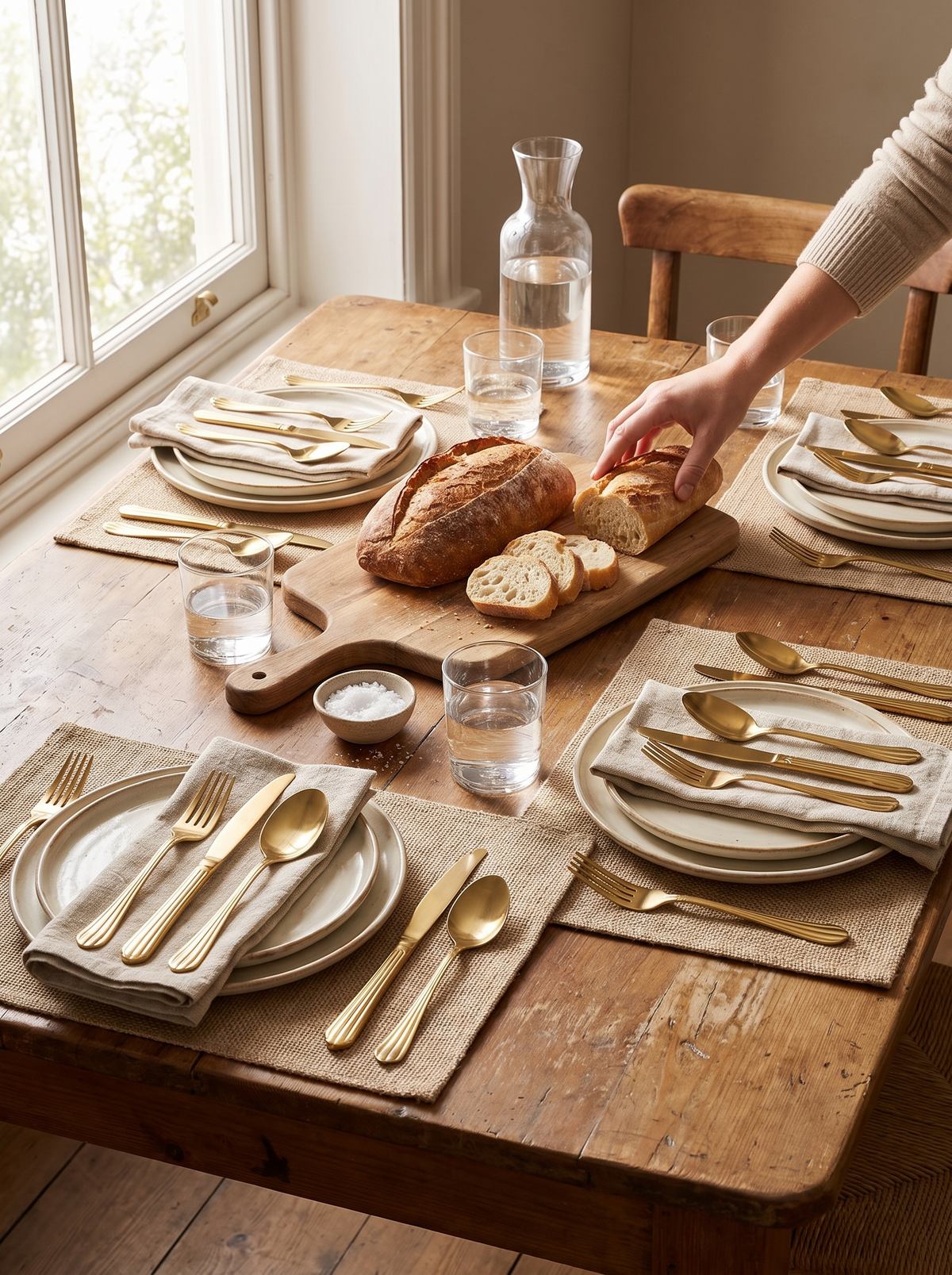Crescent Four Person Settings Flatware Set lifestyle 2