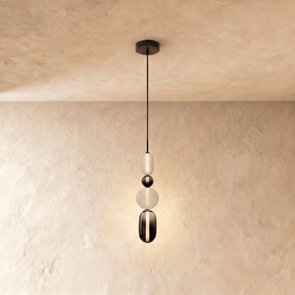 Horiz Metal Pendant Light, second close up of the finish and material