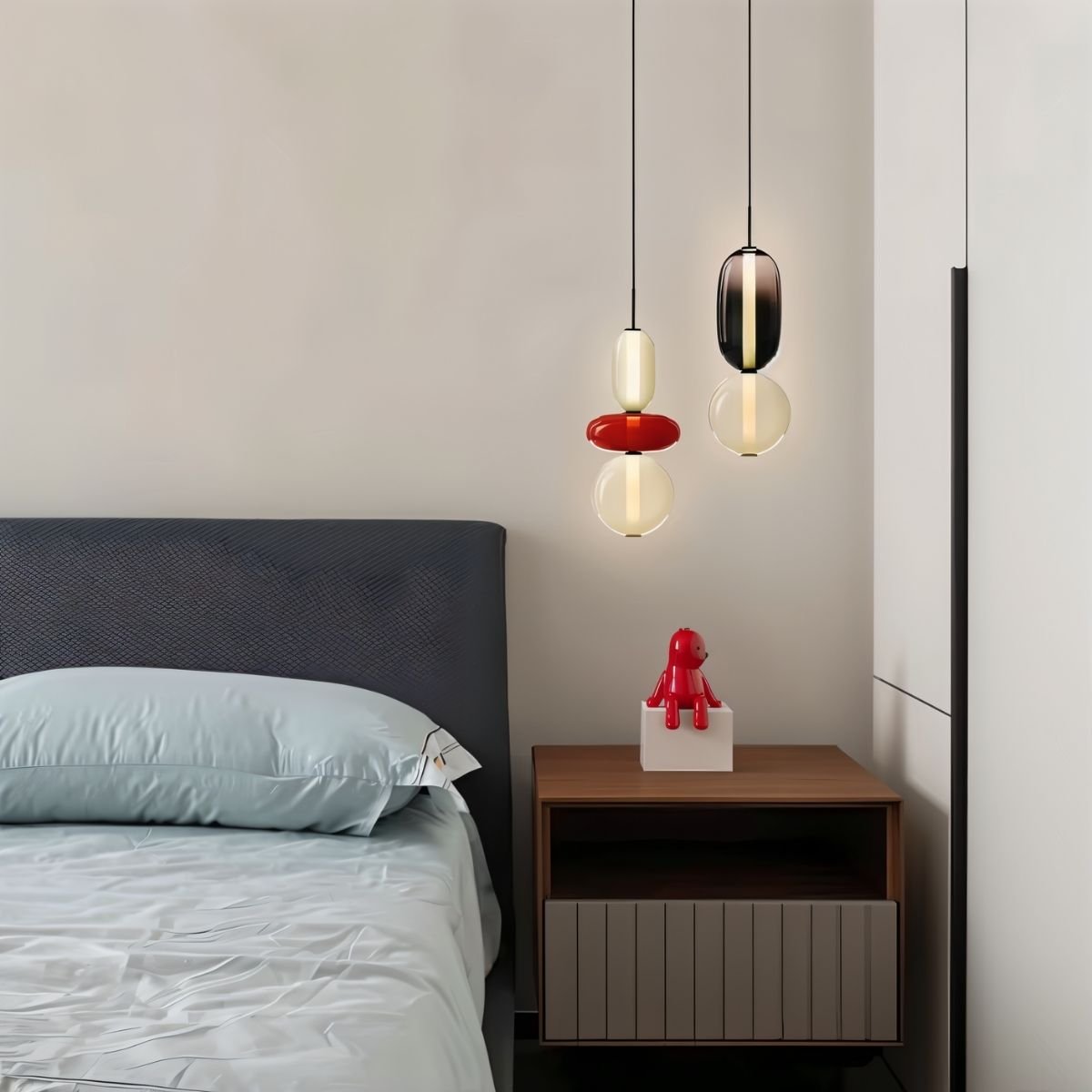 Horiz Metal Pendant Light, second styled above a dining table