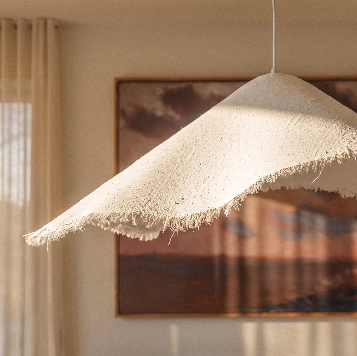 Jairo Metal Pendant Light, cord and ceiling canopy detail