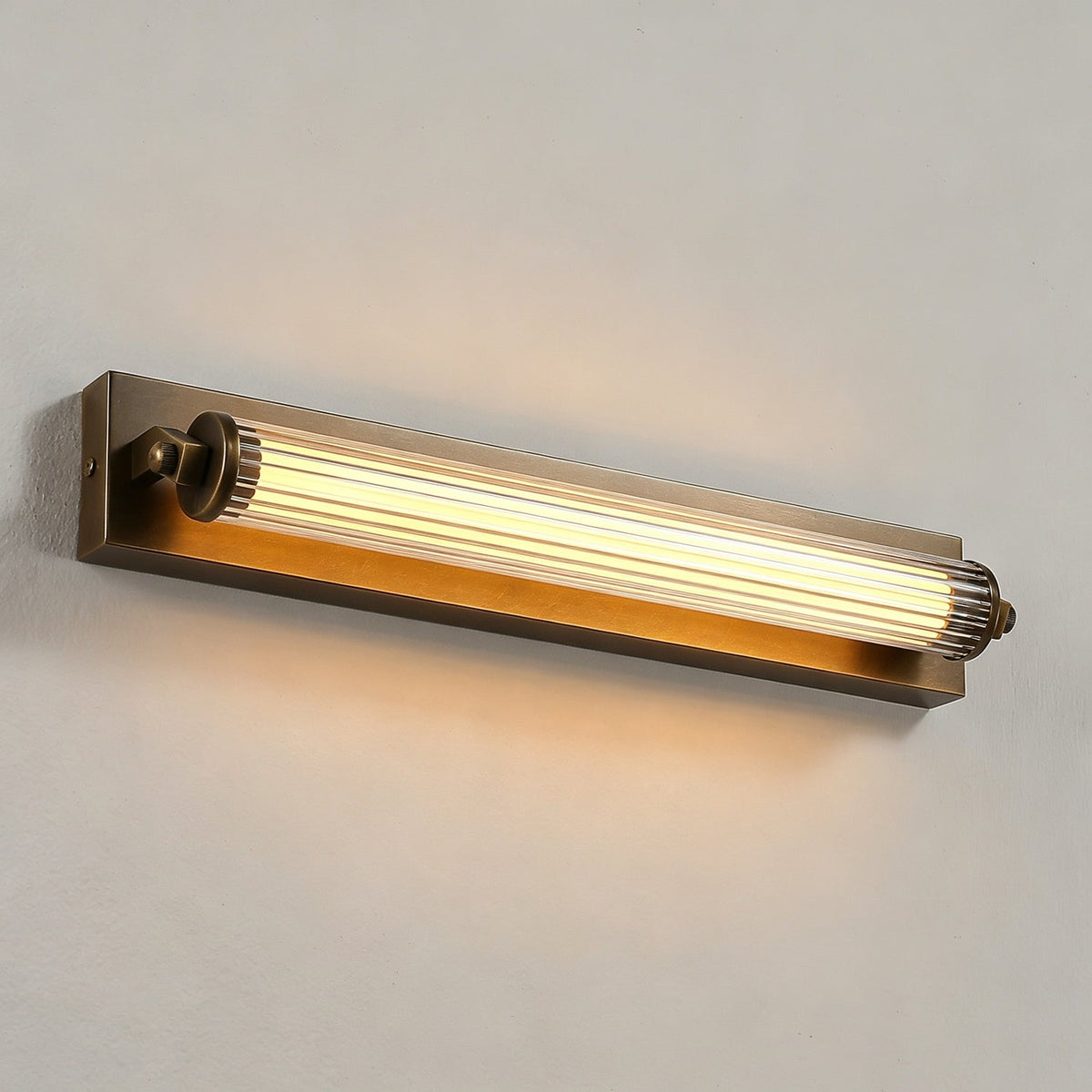 Kerrick Glass Tube Wall Sconce, shade interior detail