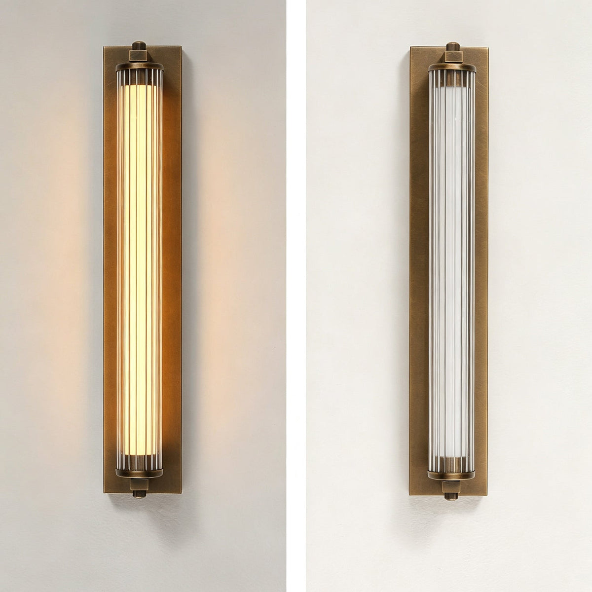 Kerrick Glass Tube Wall Sconce, finish close up