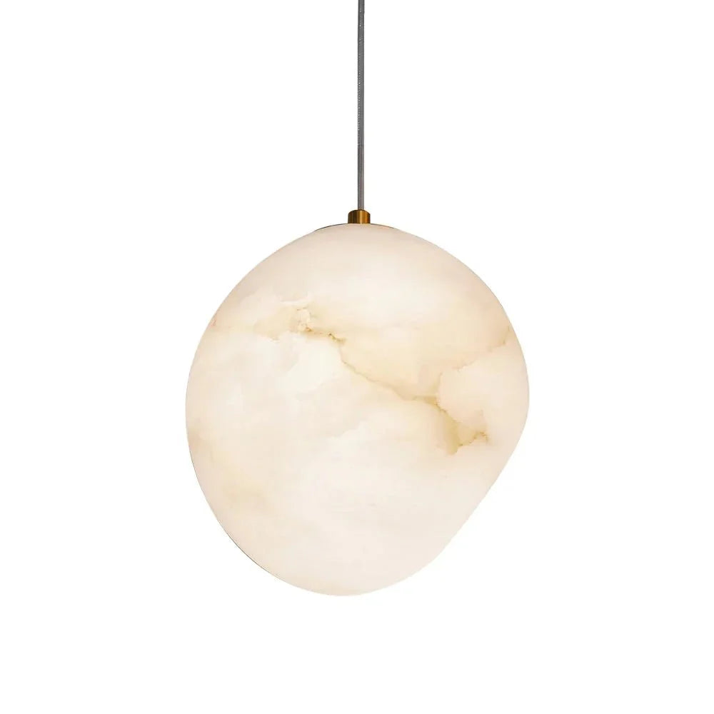 Lapis Alabaster Pendant Light, second shade and diffuser detail