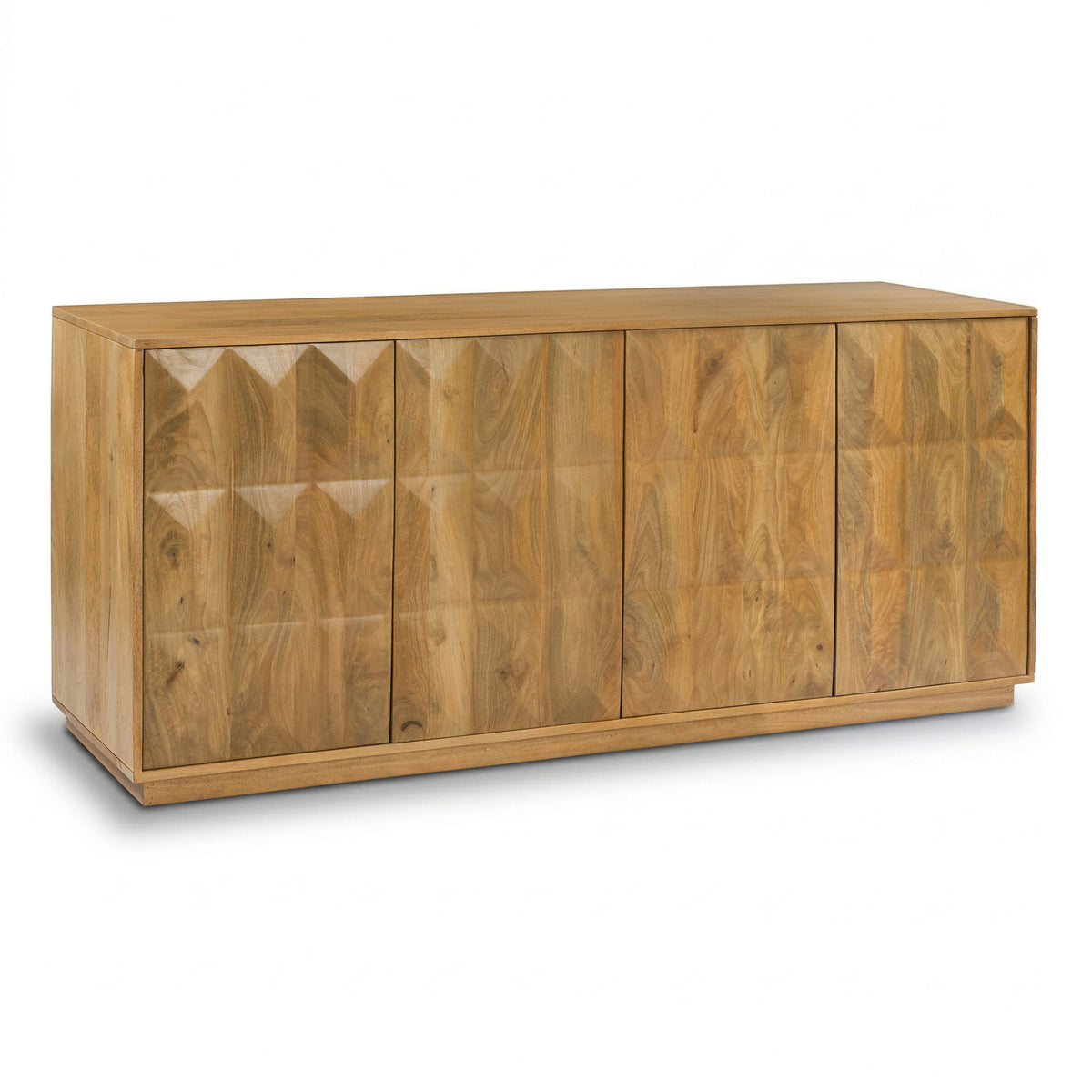 Laso Mango Wood Sideboard (72"), Natural, grain and finish close up