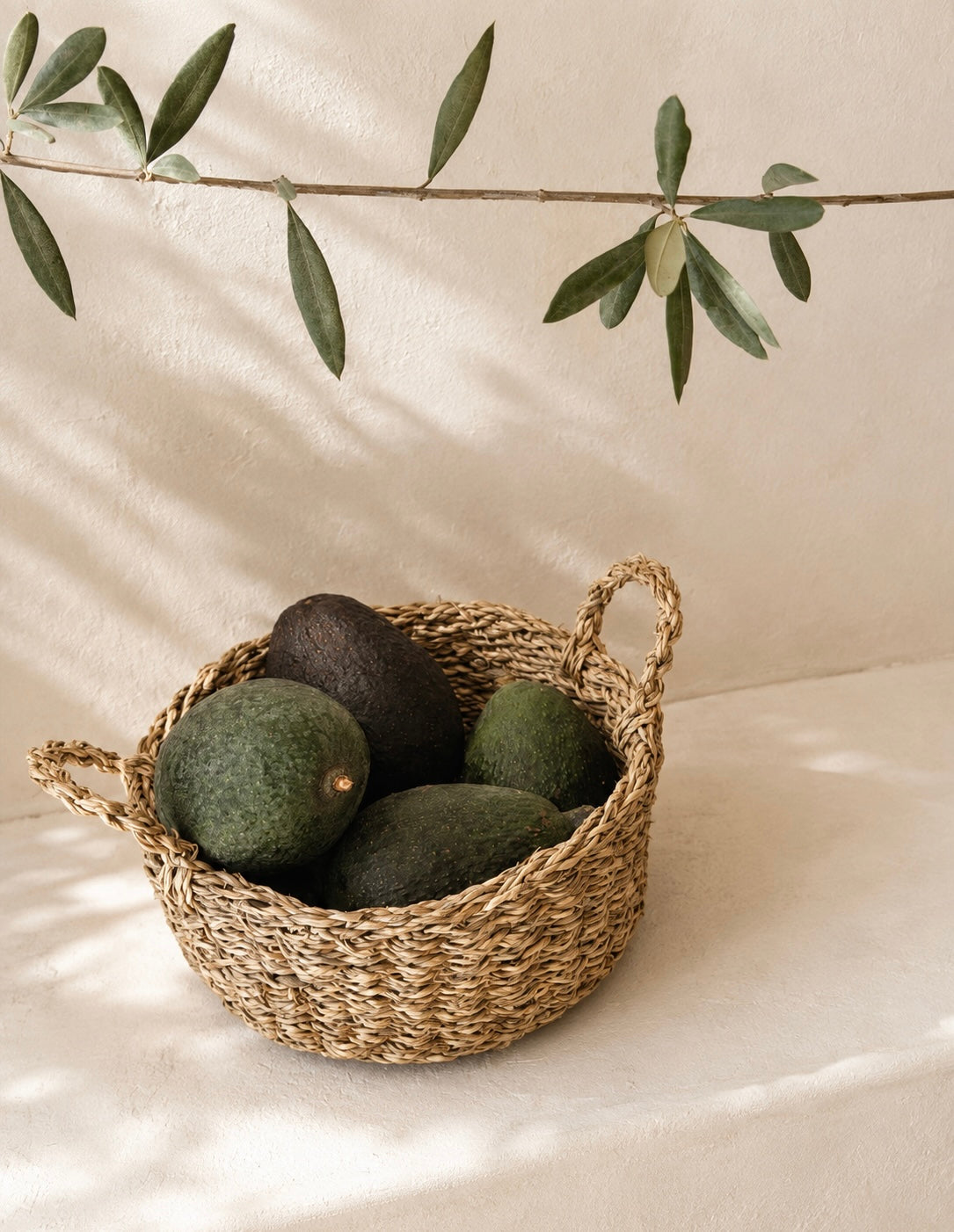 Little Dume Woven Basket, rim and opening detail